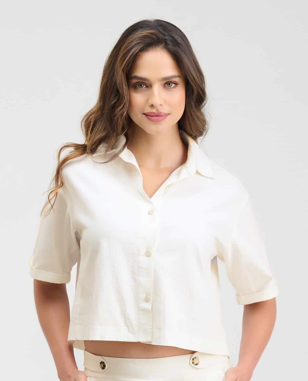 Camisa de Botones | Manga Corta | Botones Frontales - miniatura 1