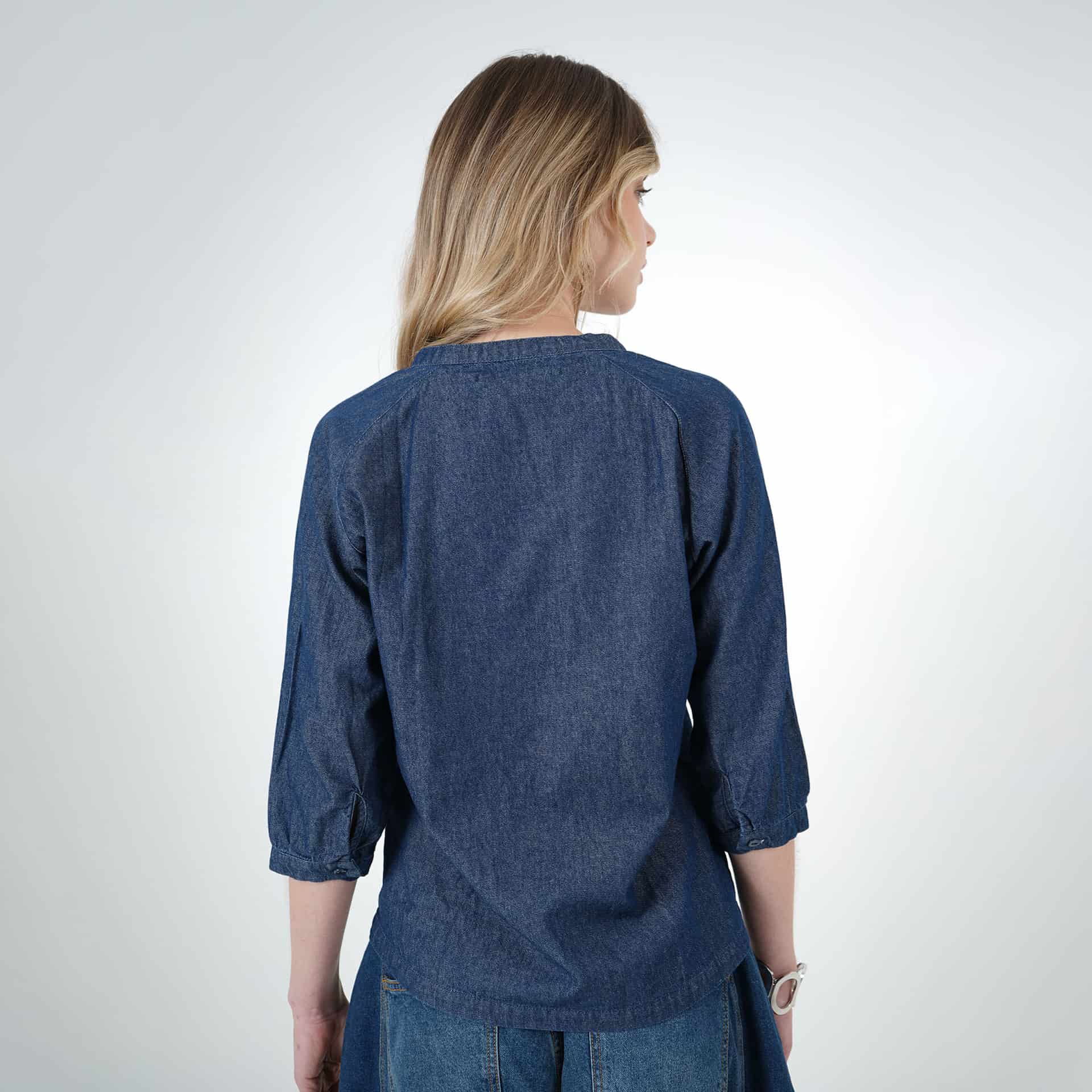 Blusa Cuello En V Manga 3/Cuartos - miniatura 5