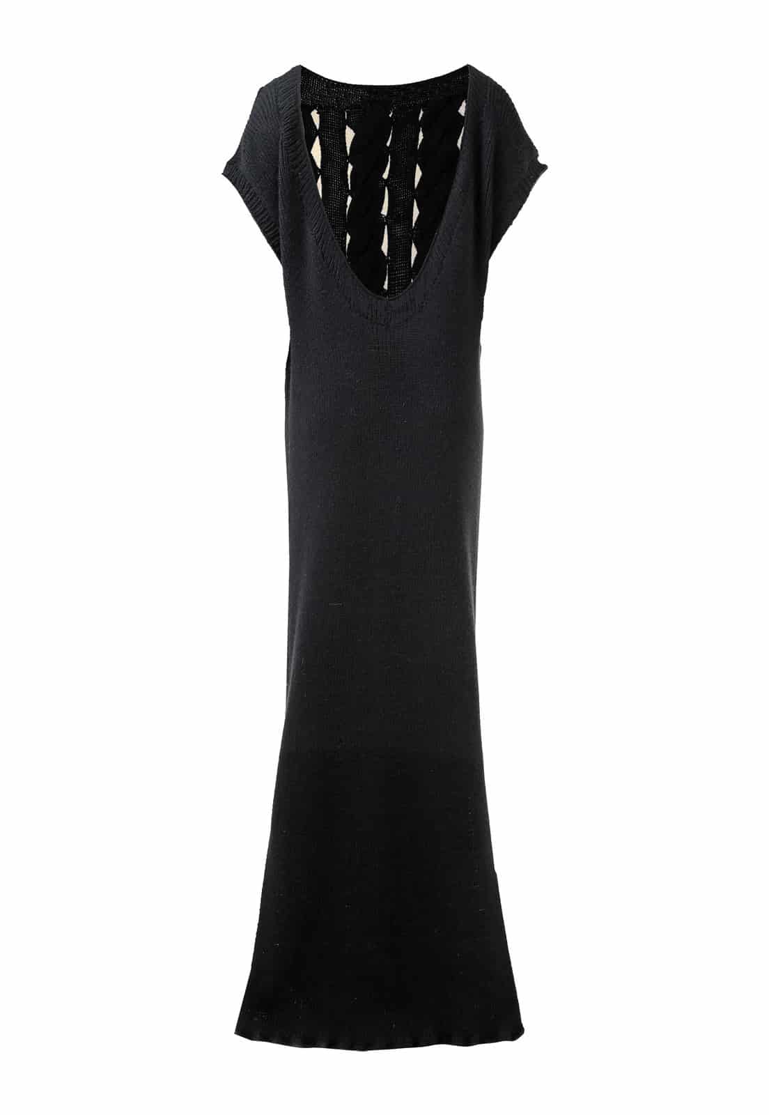 FLAT BRAIDED KNITTED DRESS - miniatura 3