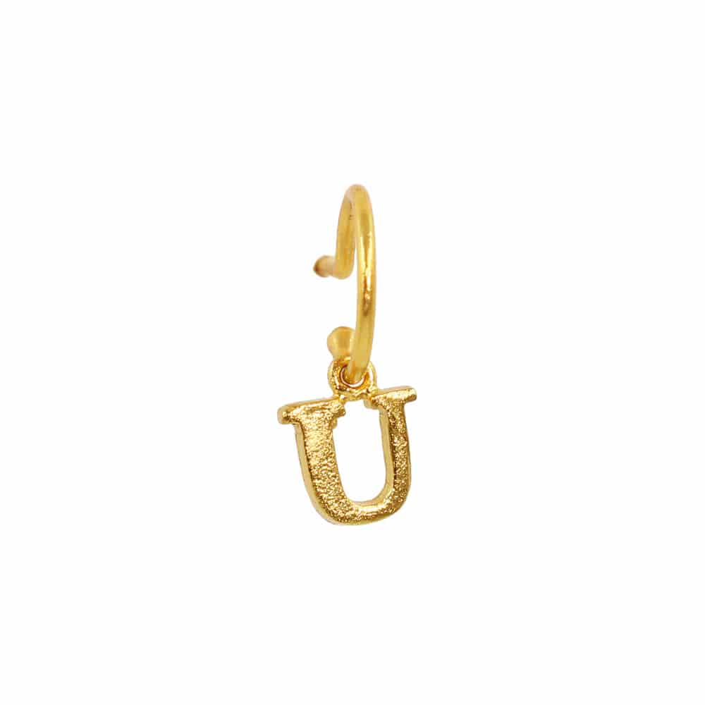 PreOrder Baby Hoops 9mm Letra Gold - miniatura 18
