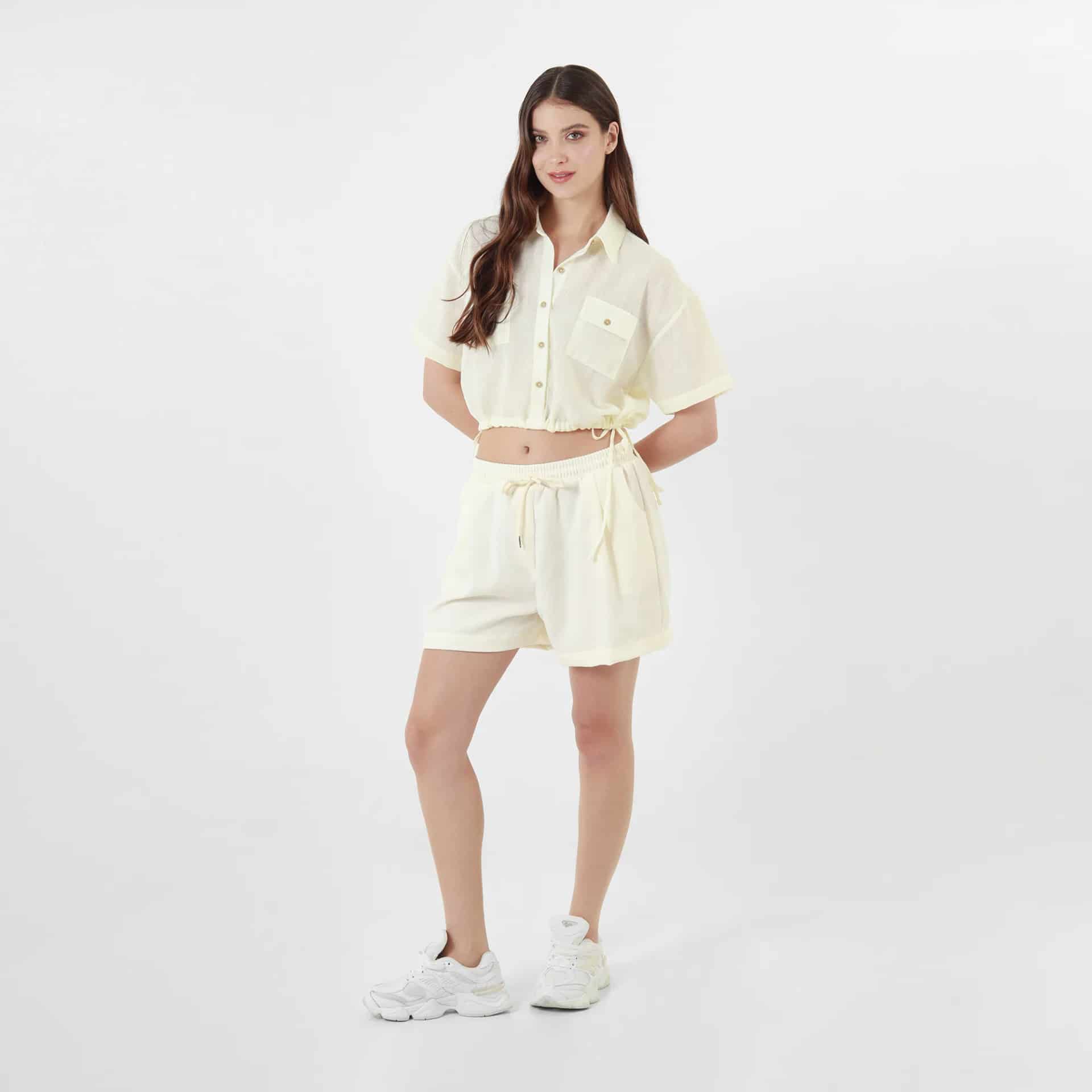 Blusa Cuello Camisero Manga Corta - miniatura 2