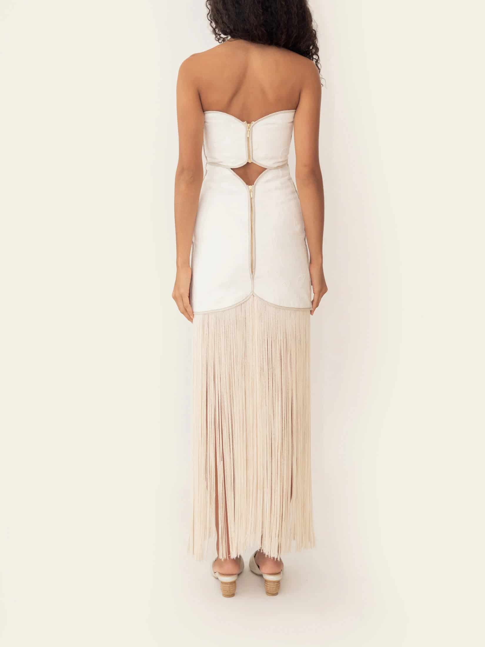 JOAQUINA DRESS IVORY SEASHELLS - miniatura 4