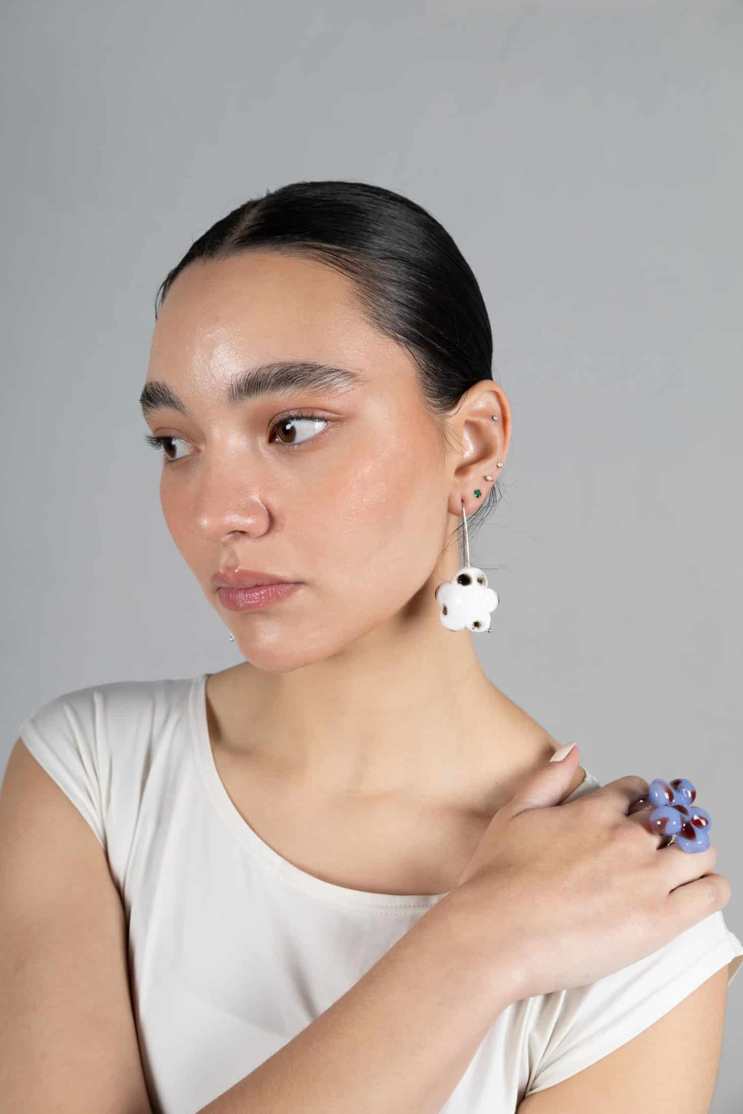 Aretes flor dálmata - miniatura 2