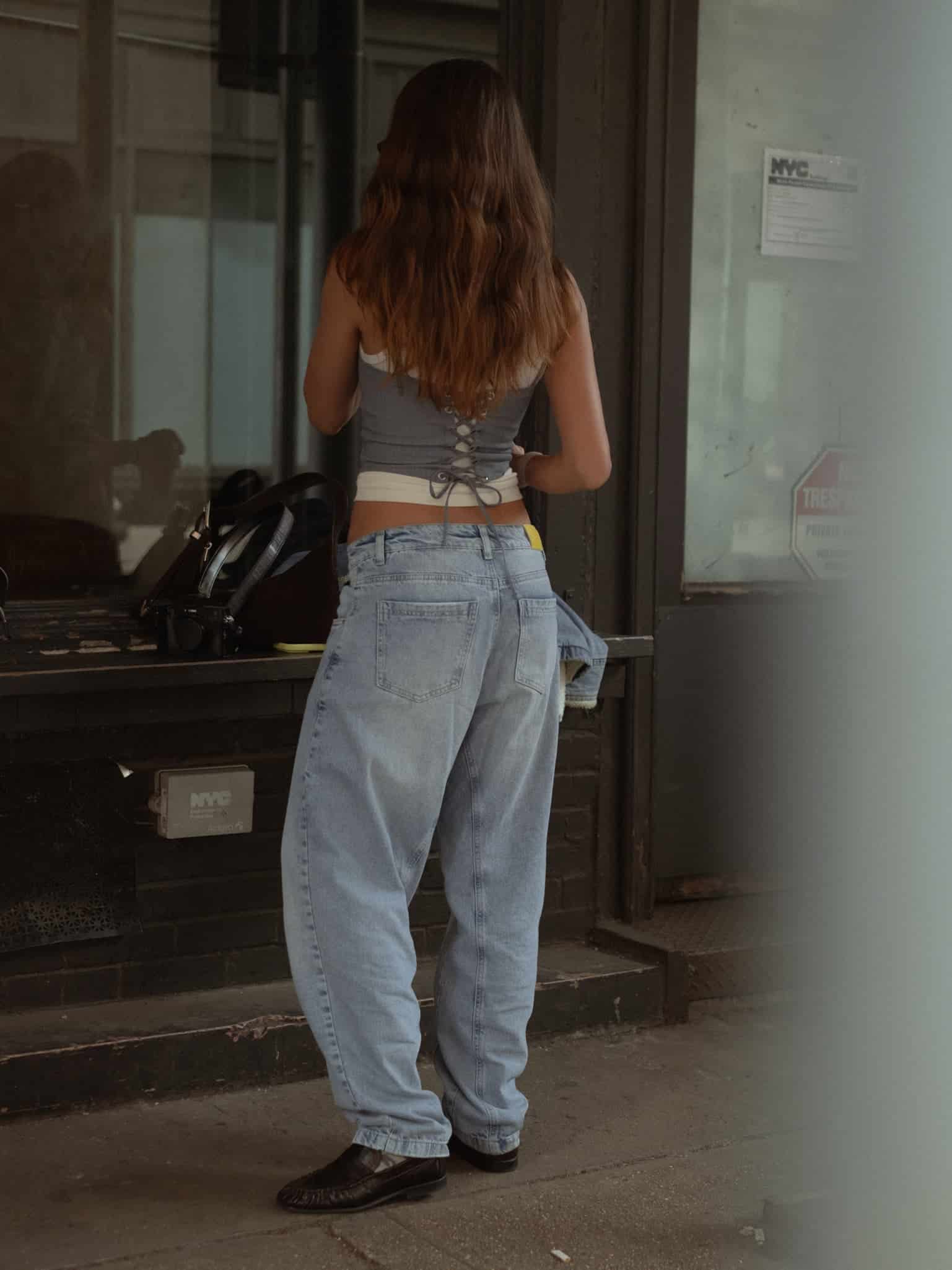 LONG BARREL JEAN - OLD LIGHT BLUE - miniatura 5