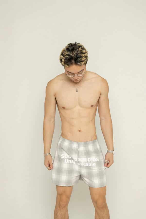 Boxer Unisex Cuadros-Gris - miniatura 5