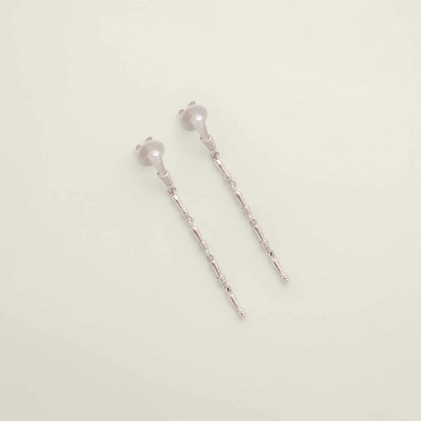 Long Pech Earrings Silver - miniatura 3