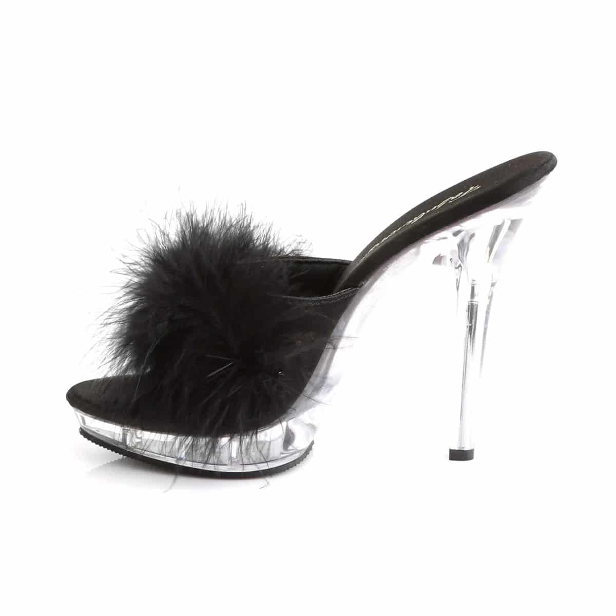 Sandalias Mules de Plumas Negras - miniatura 3