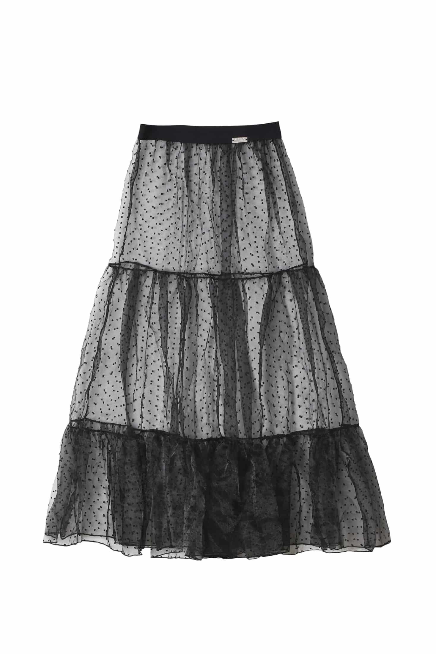 TULLE DOT SKIRT BLACK - miniatura 2