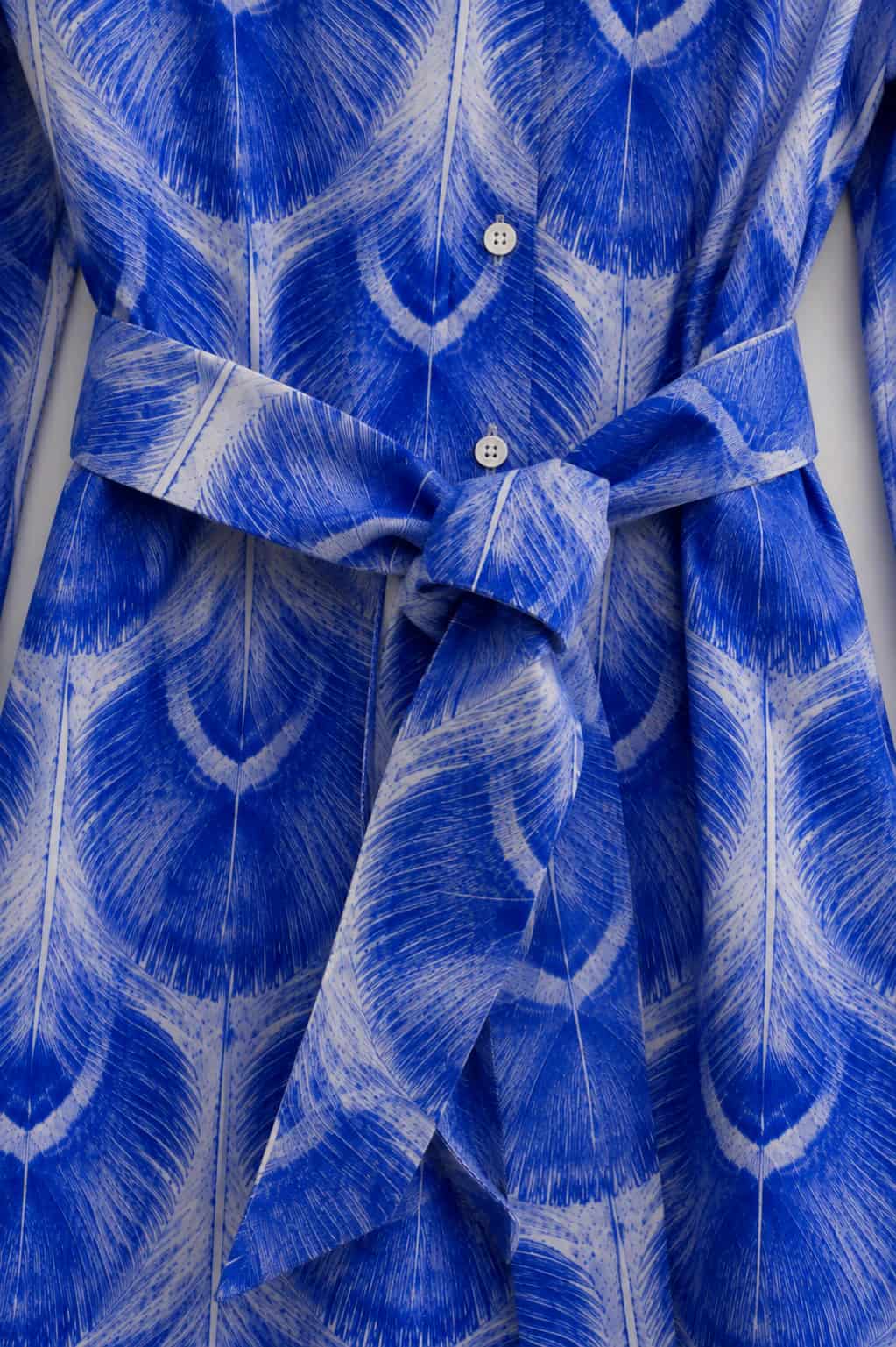 Women's Aridis linen shirt dress blue - miniatura 5