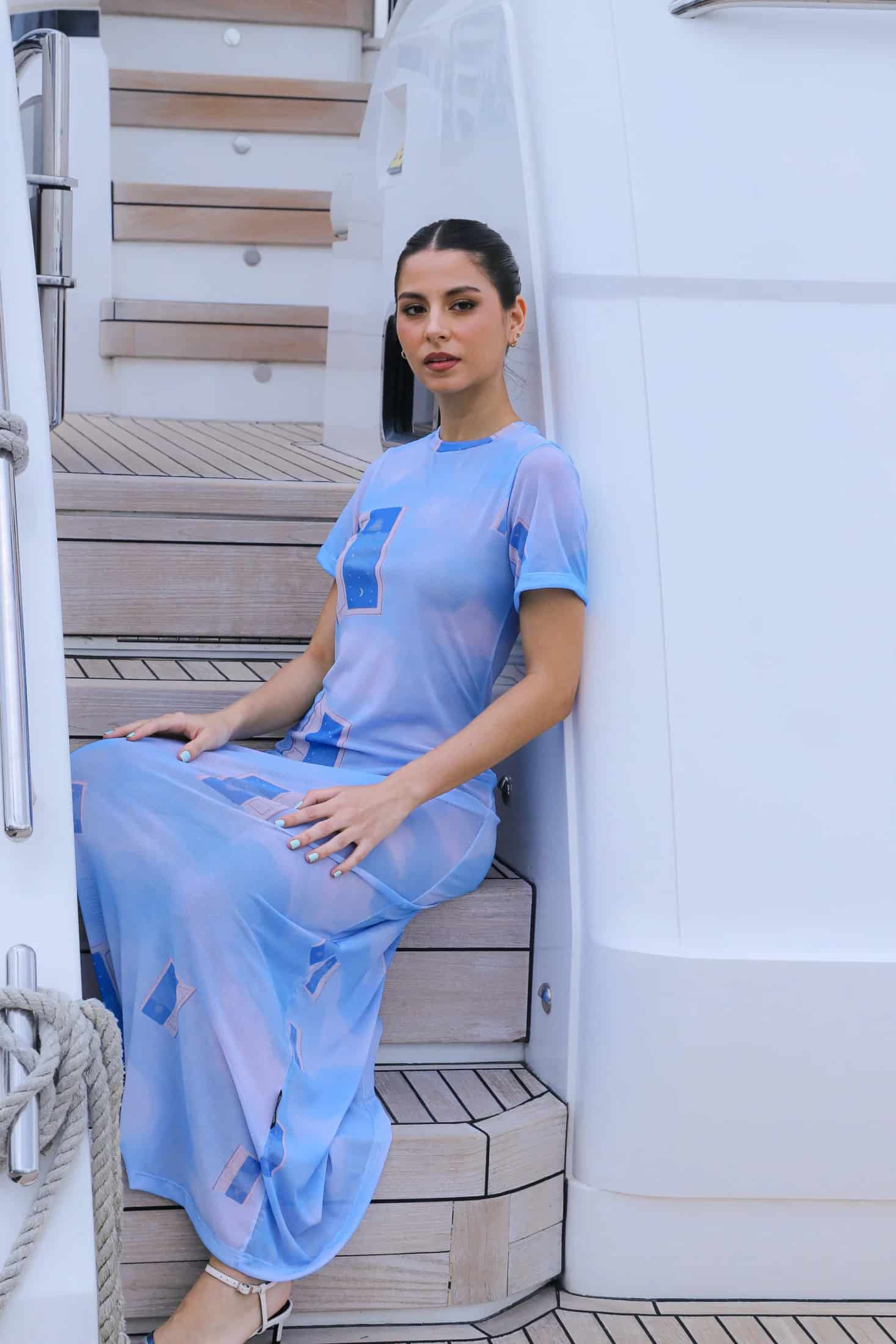Mesh Dress - Sky - miniatura 8