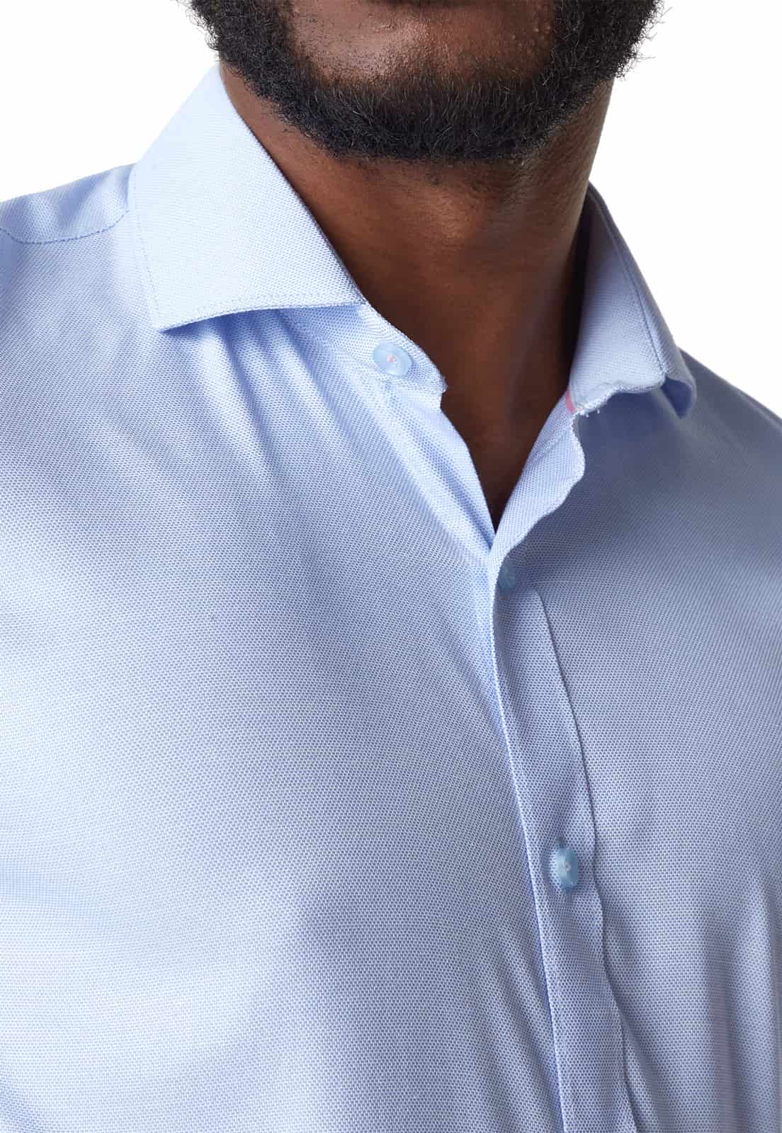 Camisa para mancornas azul con textura - miniatura 1