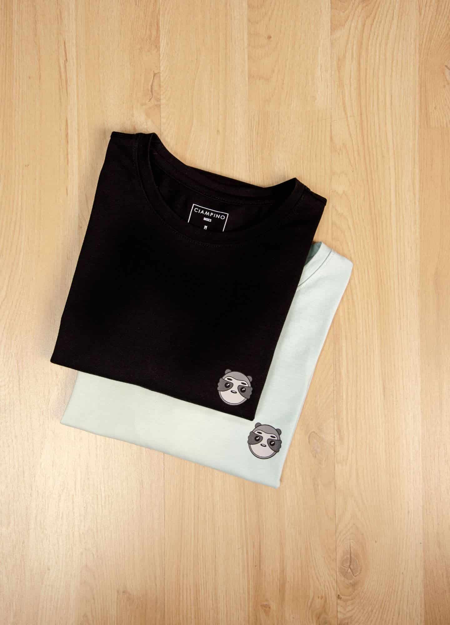 Basic Perezoso Camiseta Regular – Celeste - miniatura 4