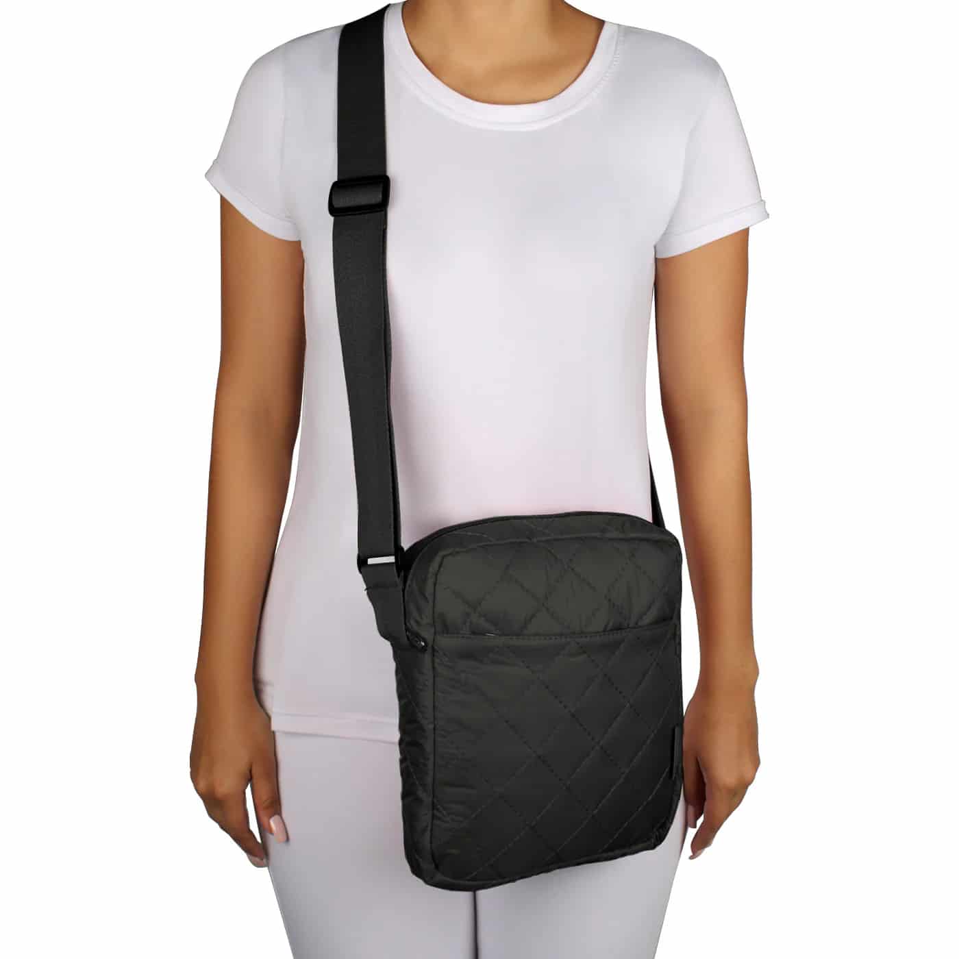 Bolso Manos Libres Viajero puffer Gris - miniatura 3