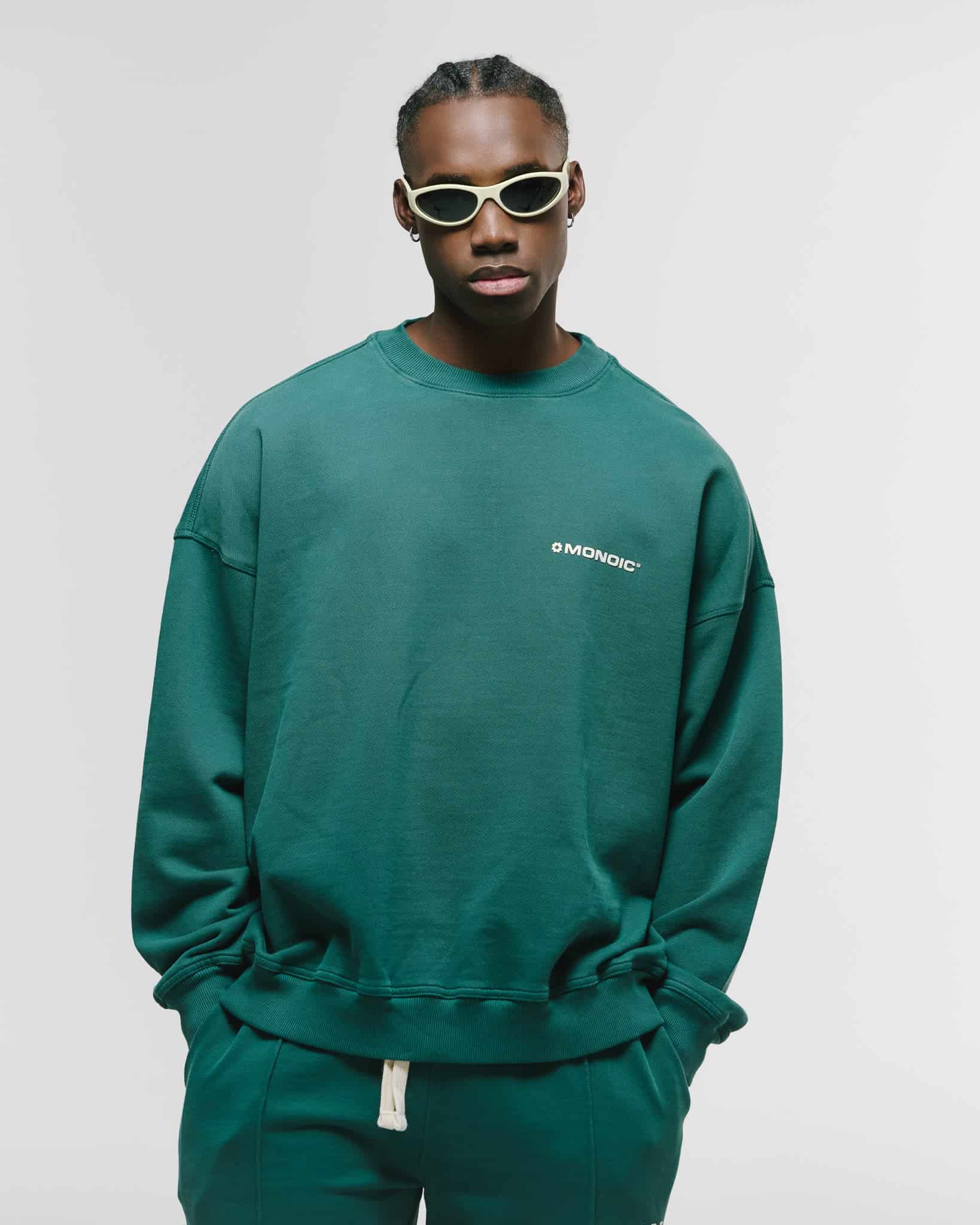 Crewneck Oversized Básico V4 - Forest Green - miniatura 2