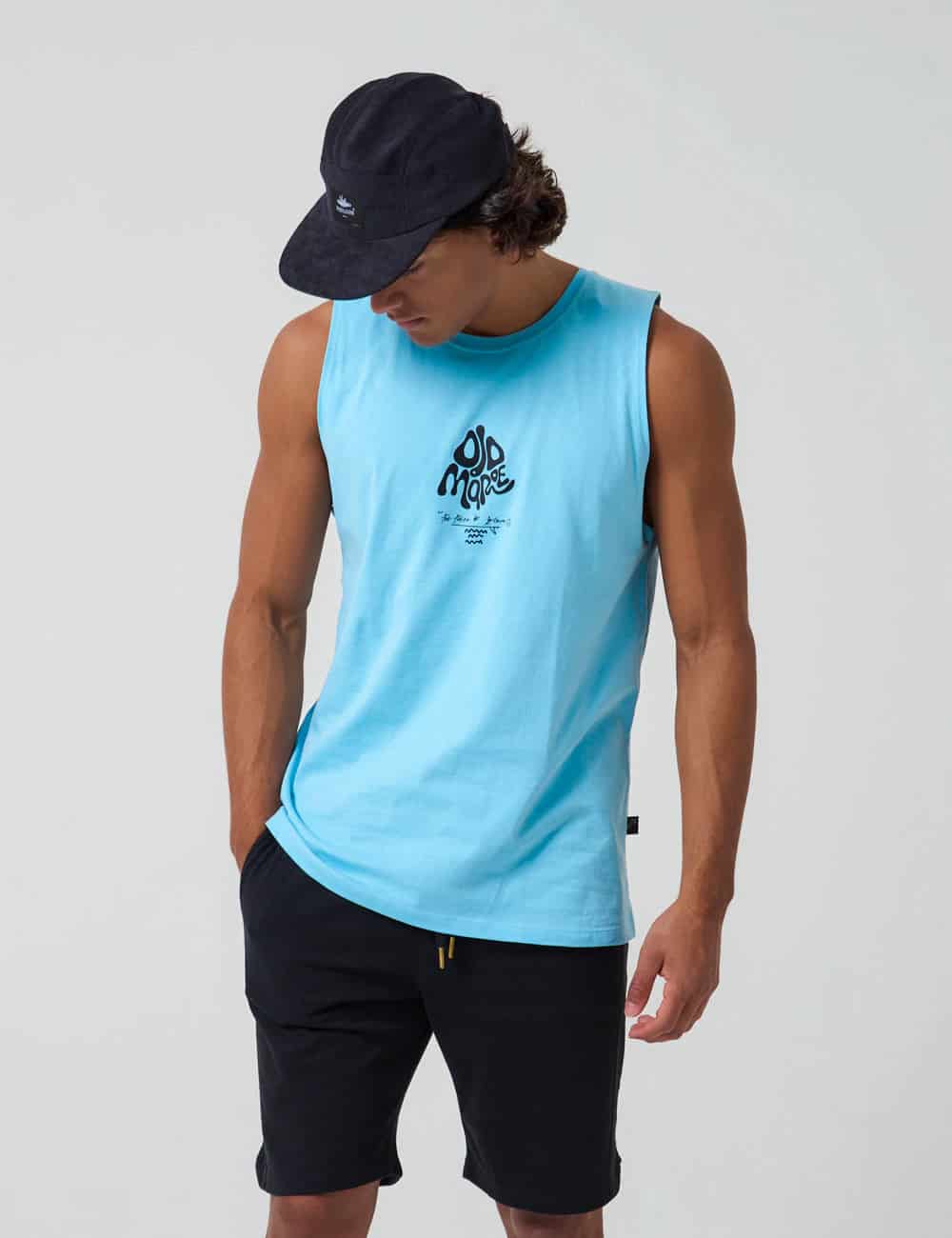 Camisilla Oversize Ojo de Mar Azul Claro Hombre - miniatura 1