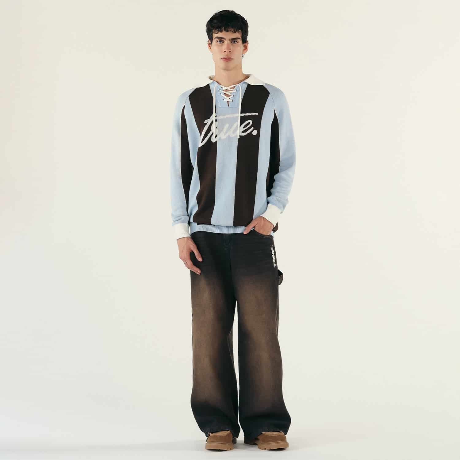 Striped Knit Polo - Blue - miniatura 5