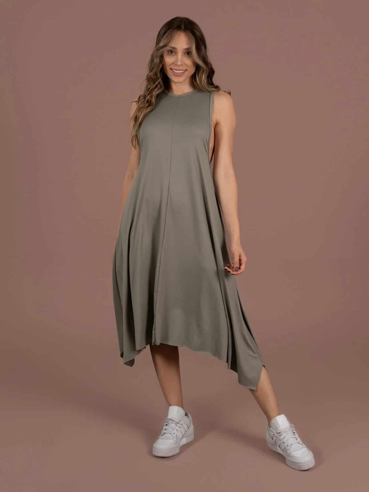 Vestido danila melon verde seco - miniatura 2