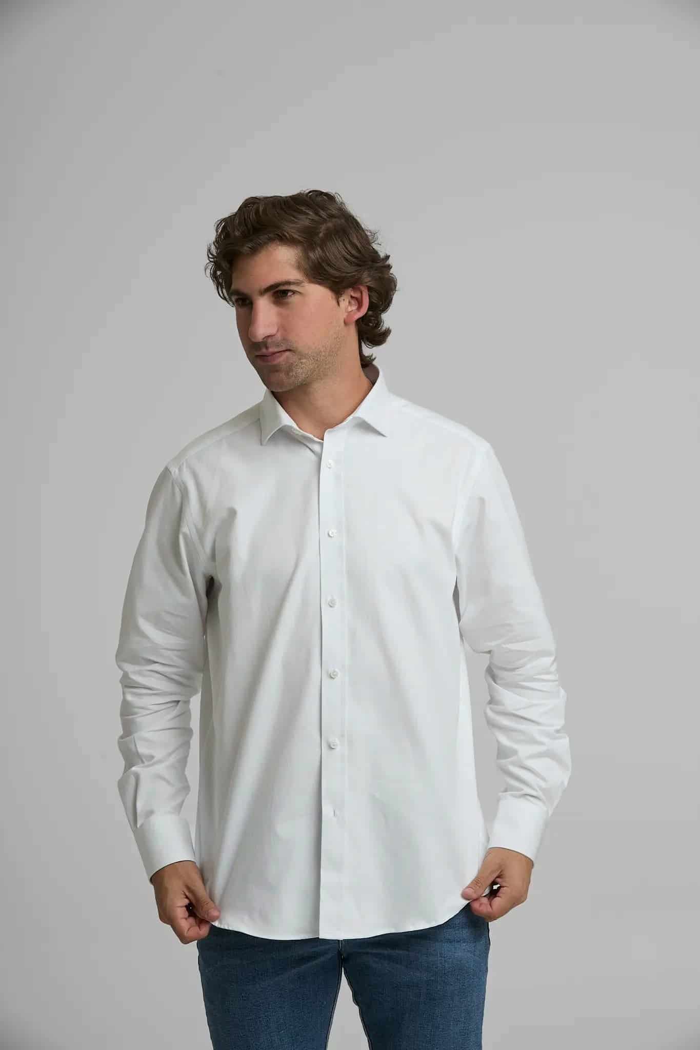 Camisa Hombre Oxford Blanca - miniatura 1