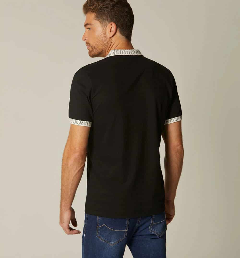 Polo para hombre con cuello con diseño - miniatura 5