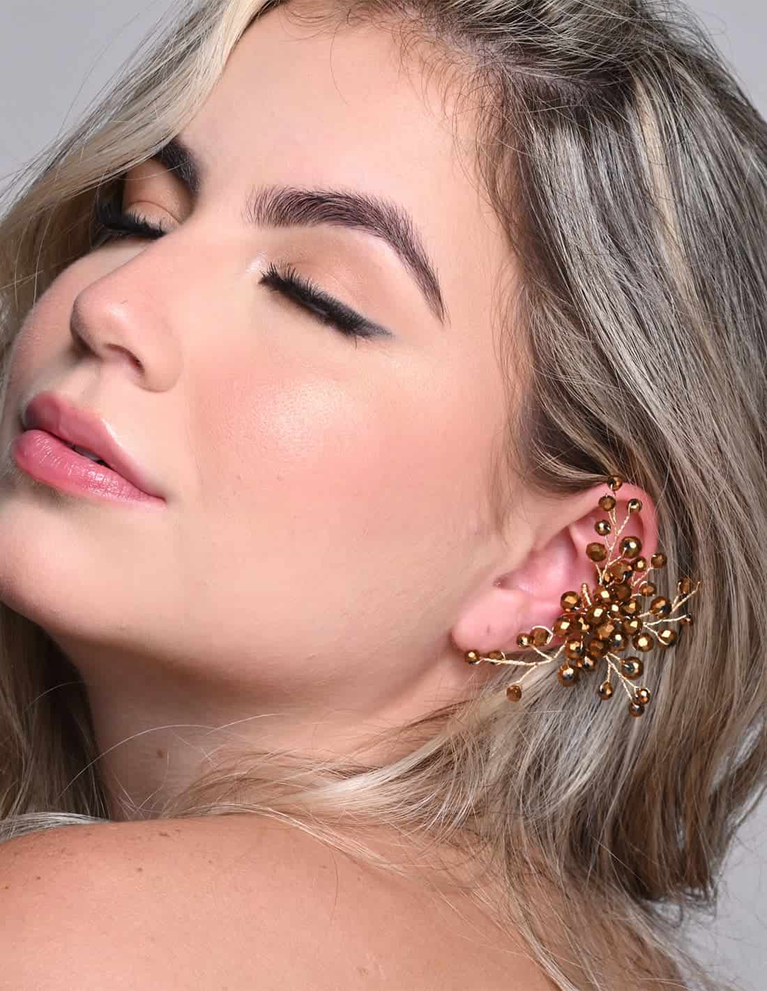 Ear Cuff Glimmer Brown - miniatura 2