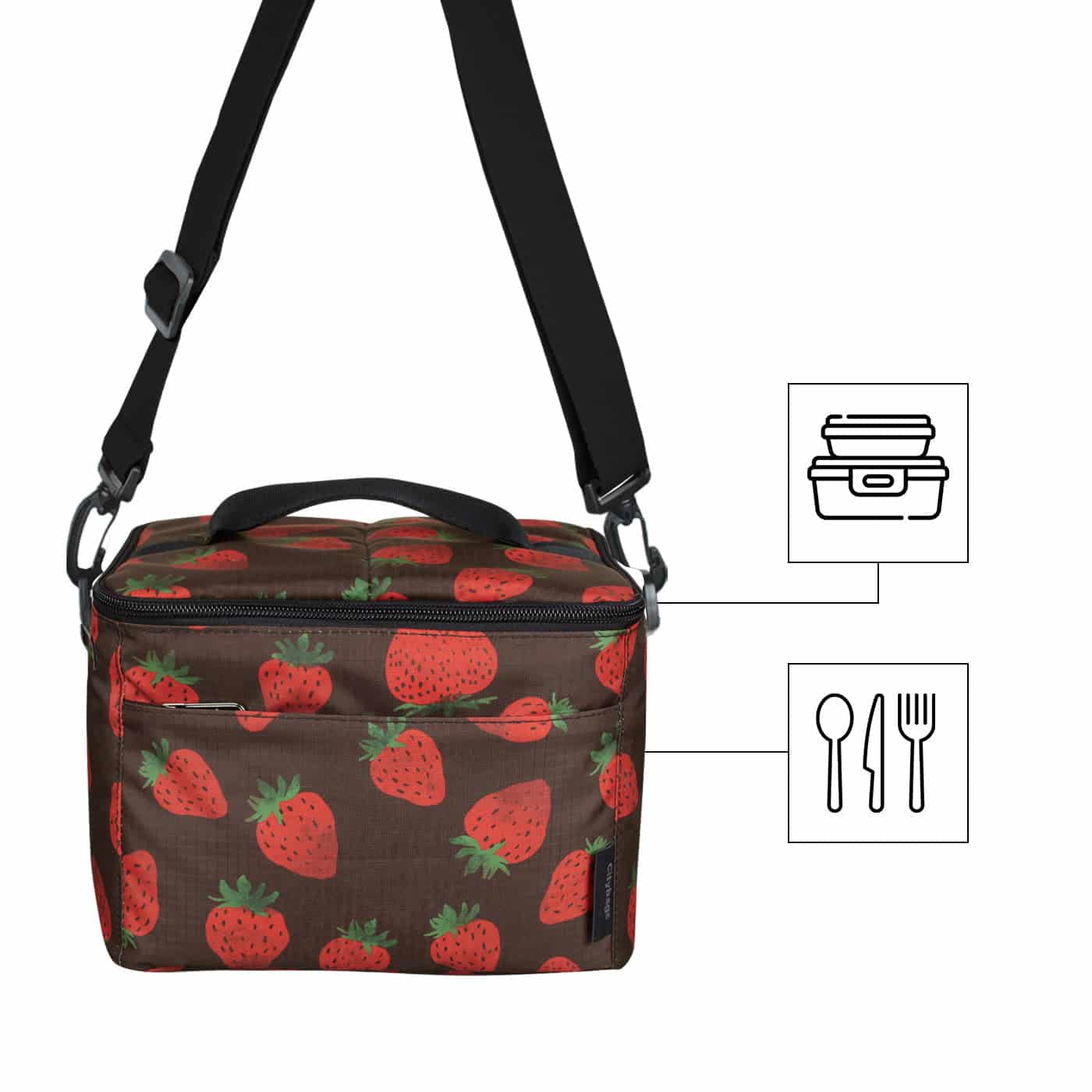 Lonchera Clasica Ultra Citybags Estampado Fresas - miniatura 3