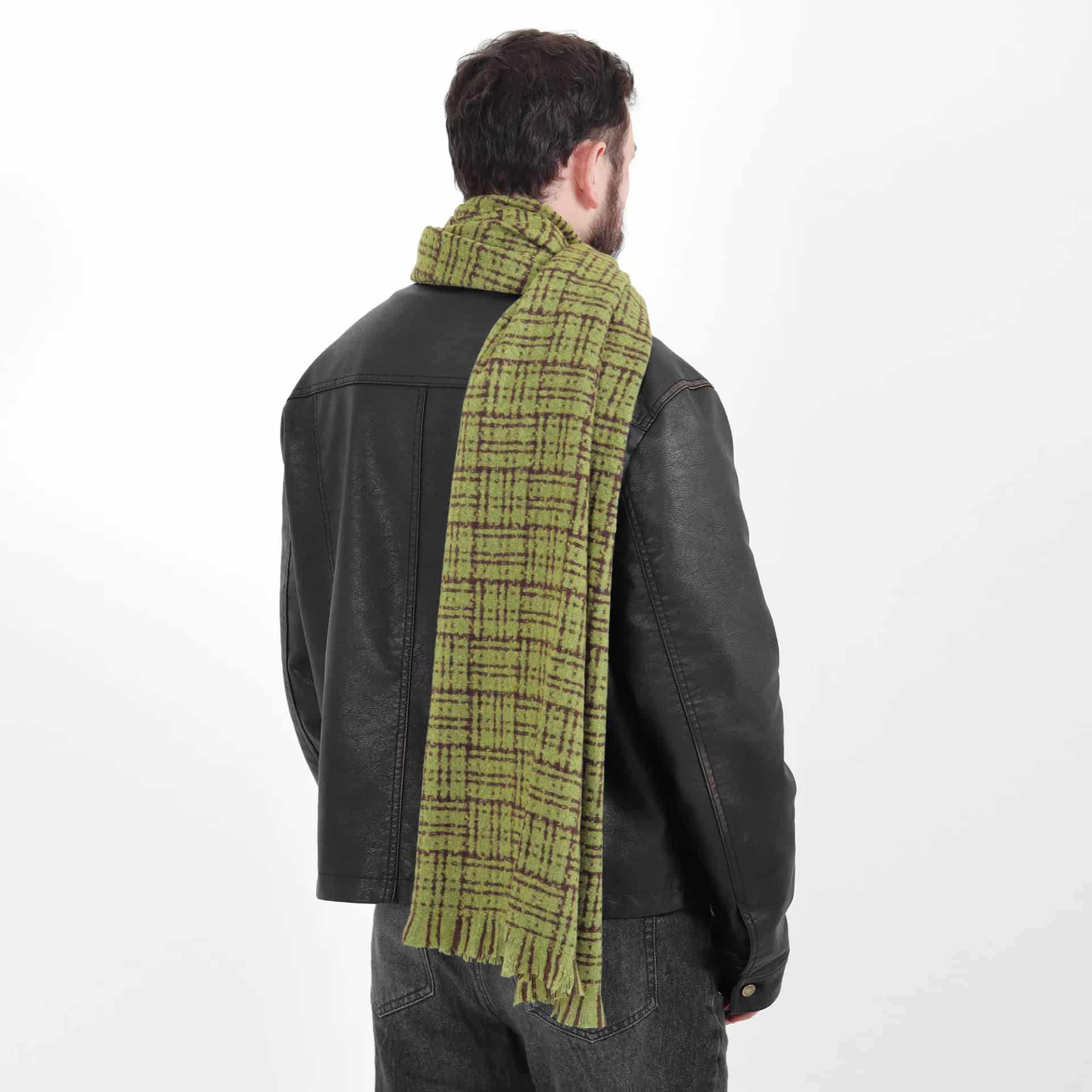 Bufanda Unisex Cuadros Verde - miniatura 2