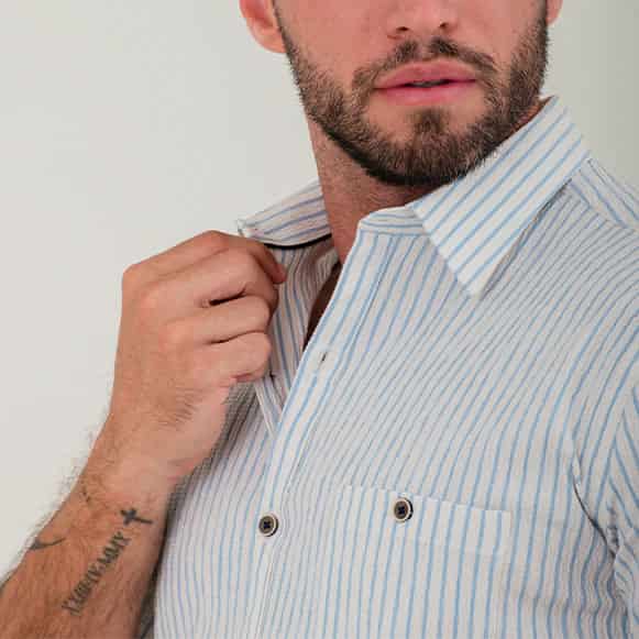 CAMISA MC 100% ALGODON HOMBRE - miniatura 3