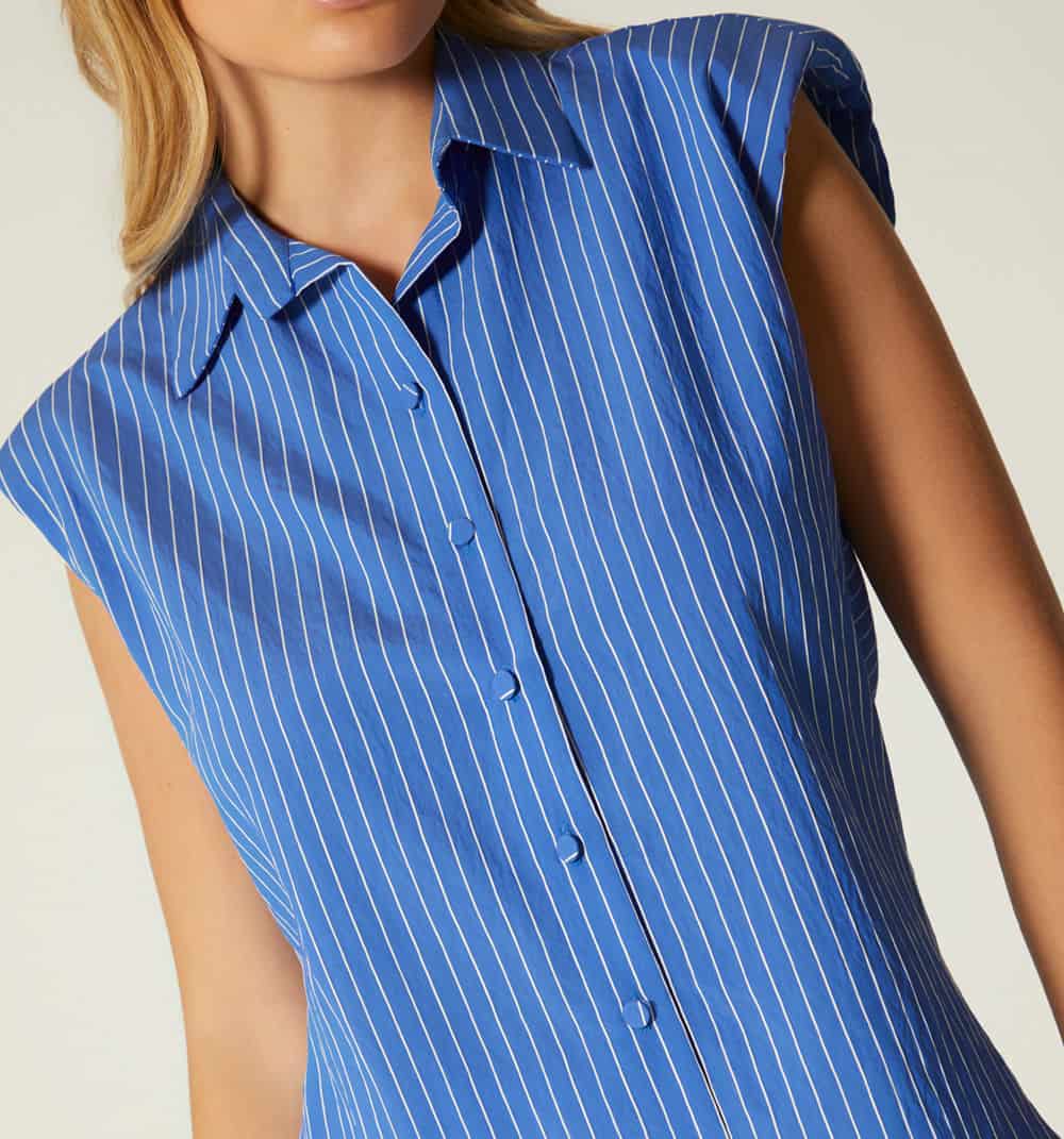 Blusa manga sisa con homreras - miniatura 7