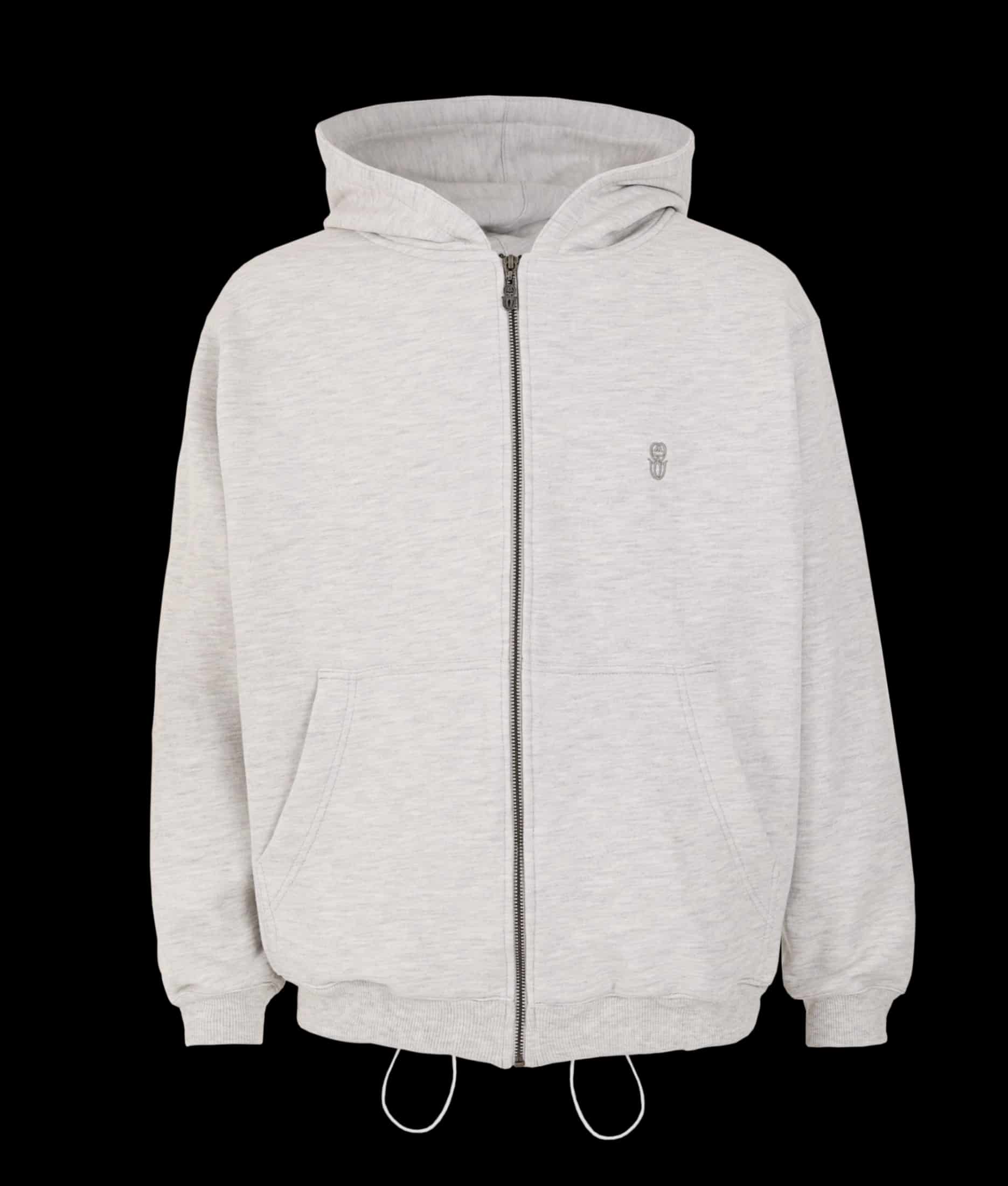MONOGRAM GRAY ZIPPER HOODIE - miniatura 1