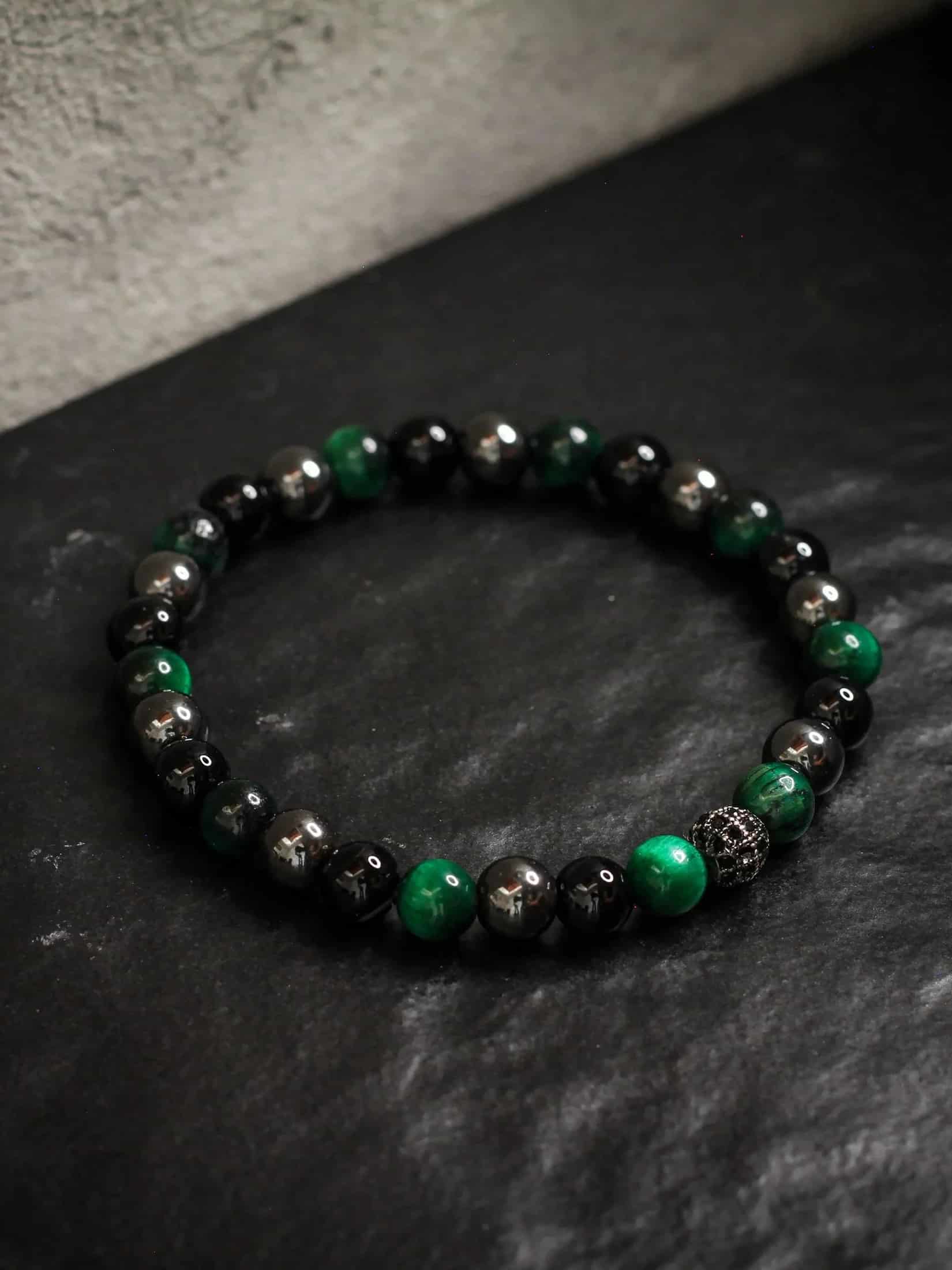 Brazalete Tayrona Tigre Verde 6mm - miniatura 2