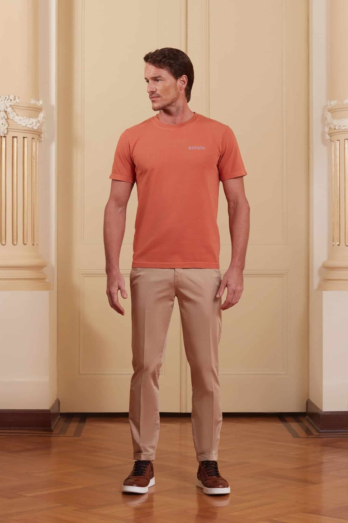 Men's cotton t-shirt orange musas - miniatura 2
