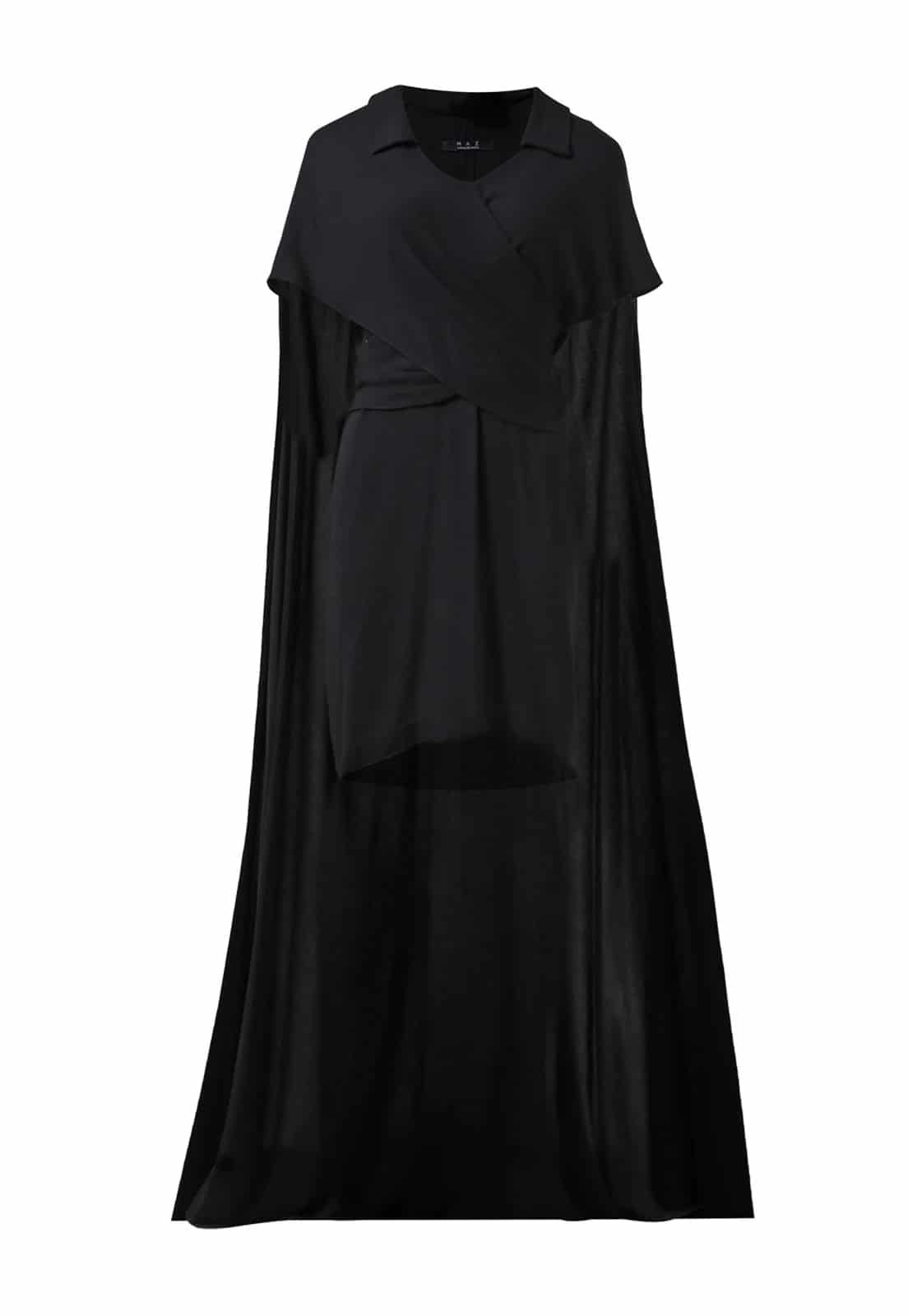 CROSSED LAYER CREPE DRESS - miniatura 1
