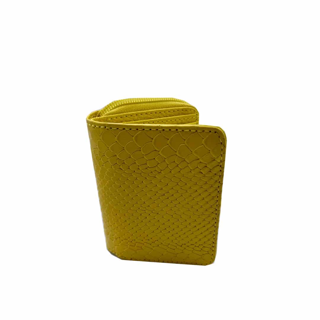 Billetera Monedero Amarillo Liso - miniatura 2