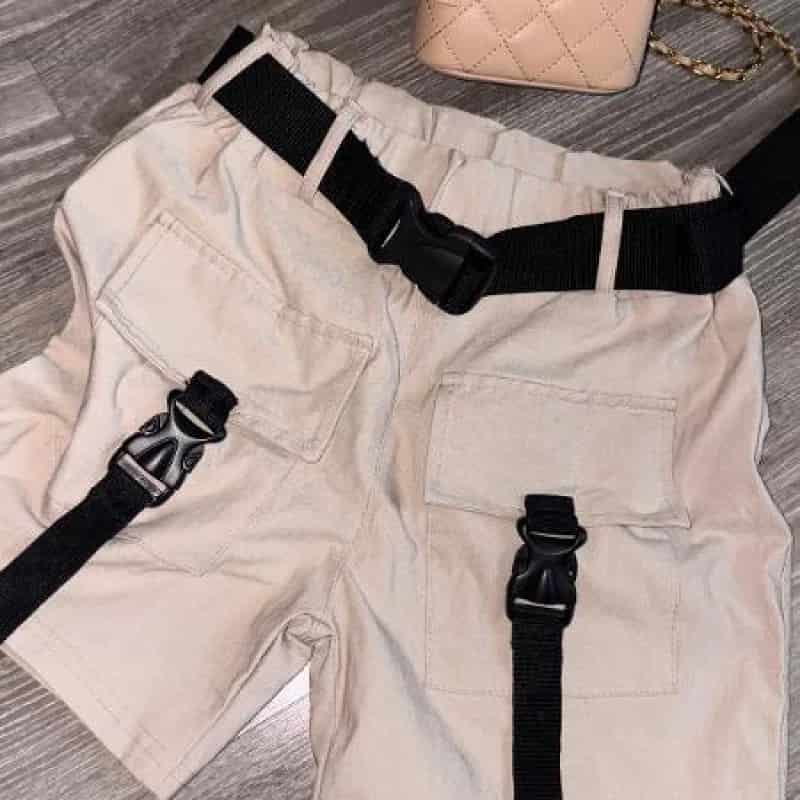 SHORT NUDE TIPO CARGO - miniatura 1