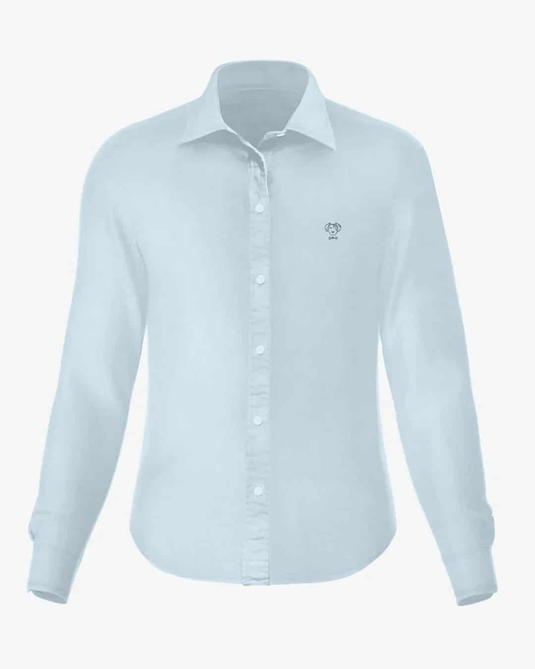 Camisa Performance Antiarrugas De Mujer Azul Claro - miniatura 10