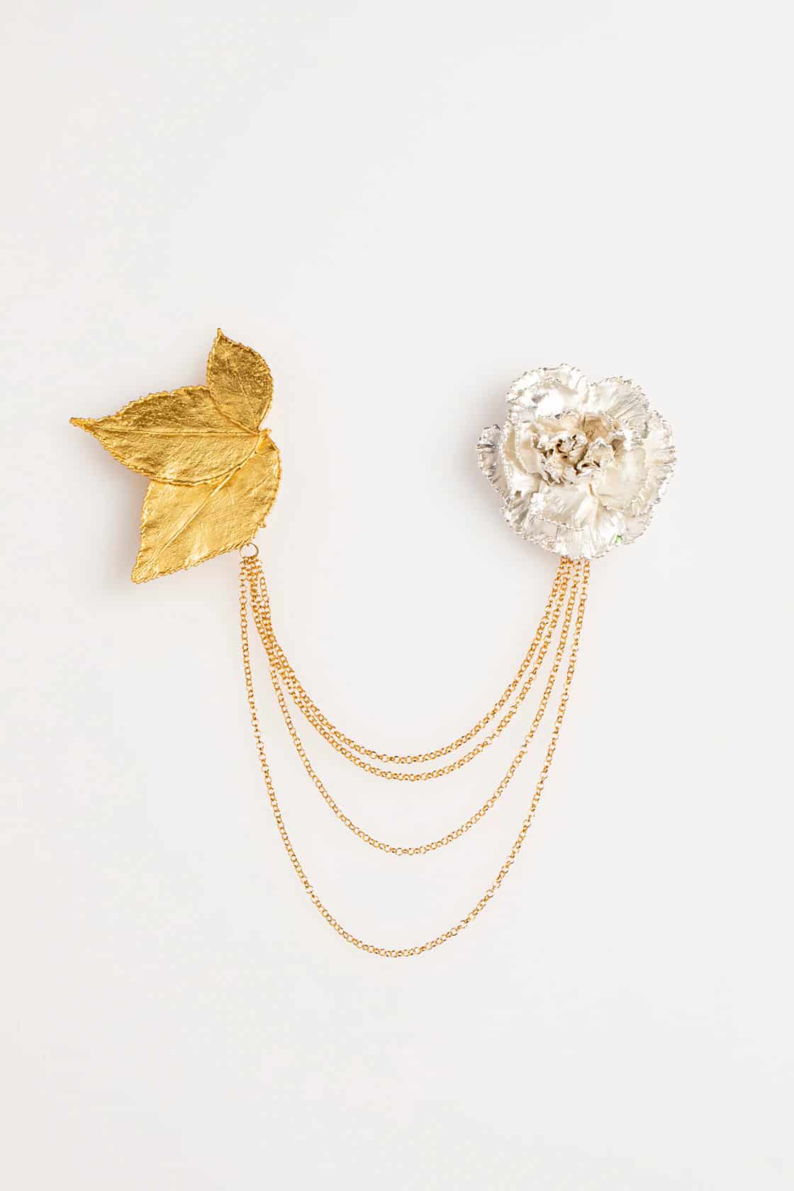 CARNATION AND ROSES LEAFS LAPELS - miniatura 1