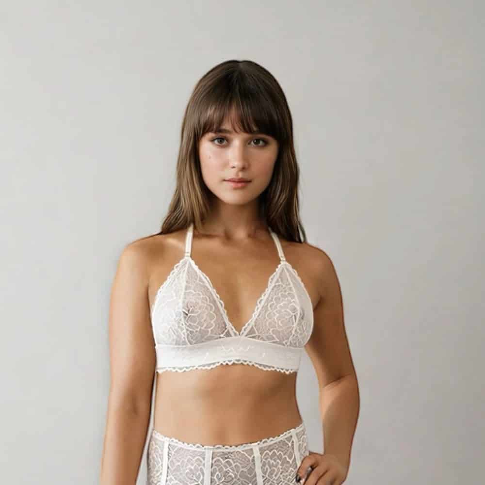 Bralette Triangular en Transparencia Lujo Nocturno. - miniatura 5