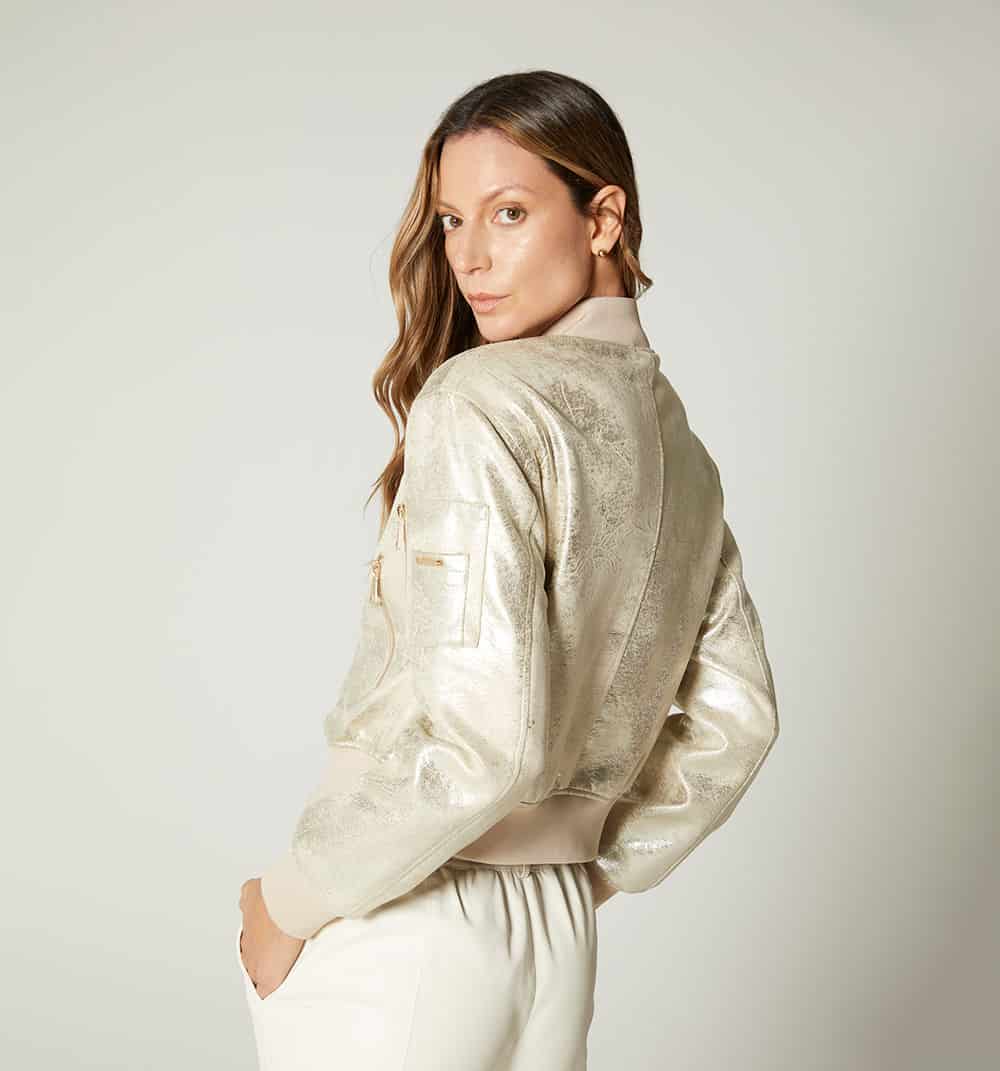 Bomber jacket con efecto foil - miniatura 8