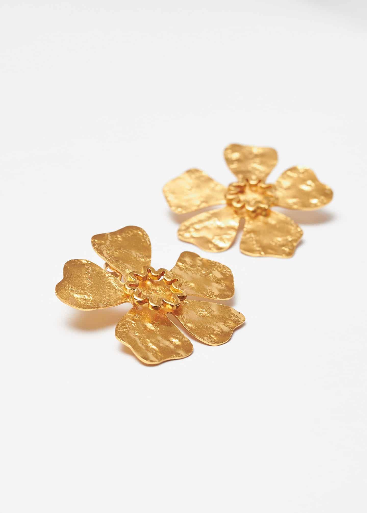 Aretes Aurora Maxi x Lyenzo Dorados - miniatura 1