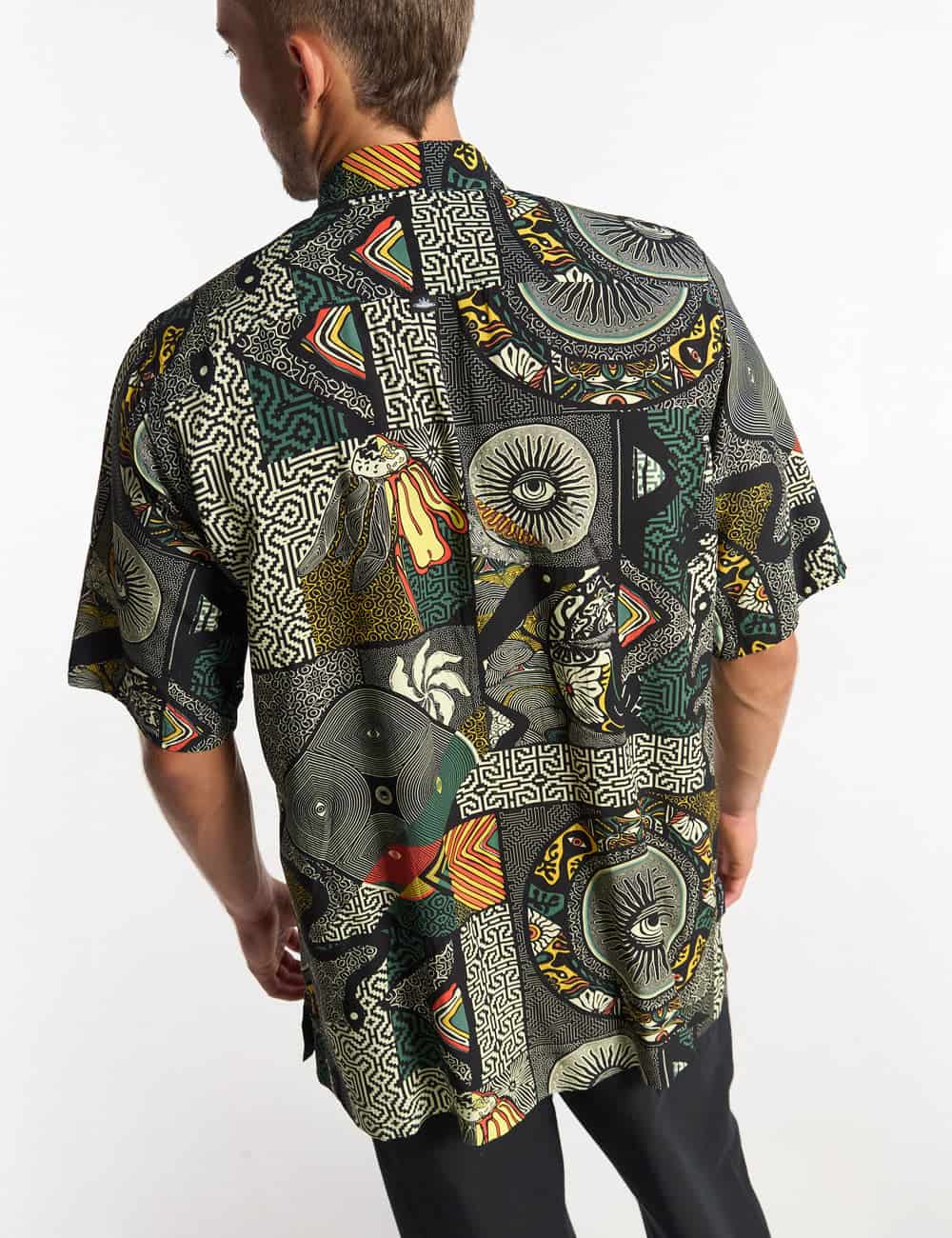 Camisa Oversize Kené multicolor Hombre - miniatura 3