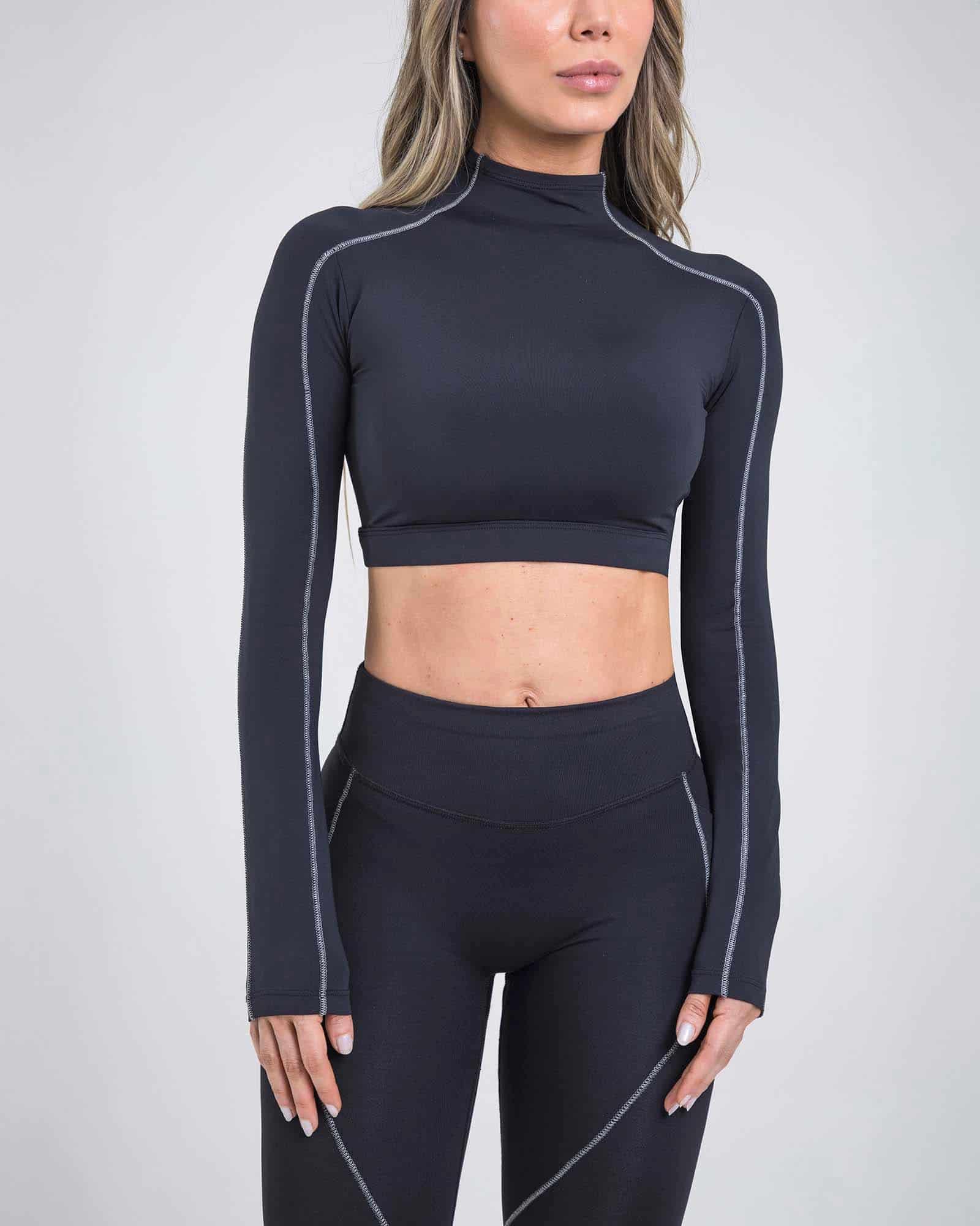 Top manga larga bold trek negro outdoor FIBER - miniatura 6