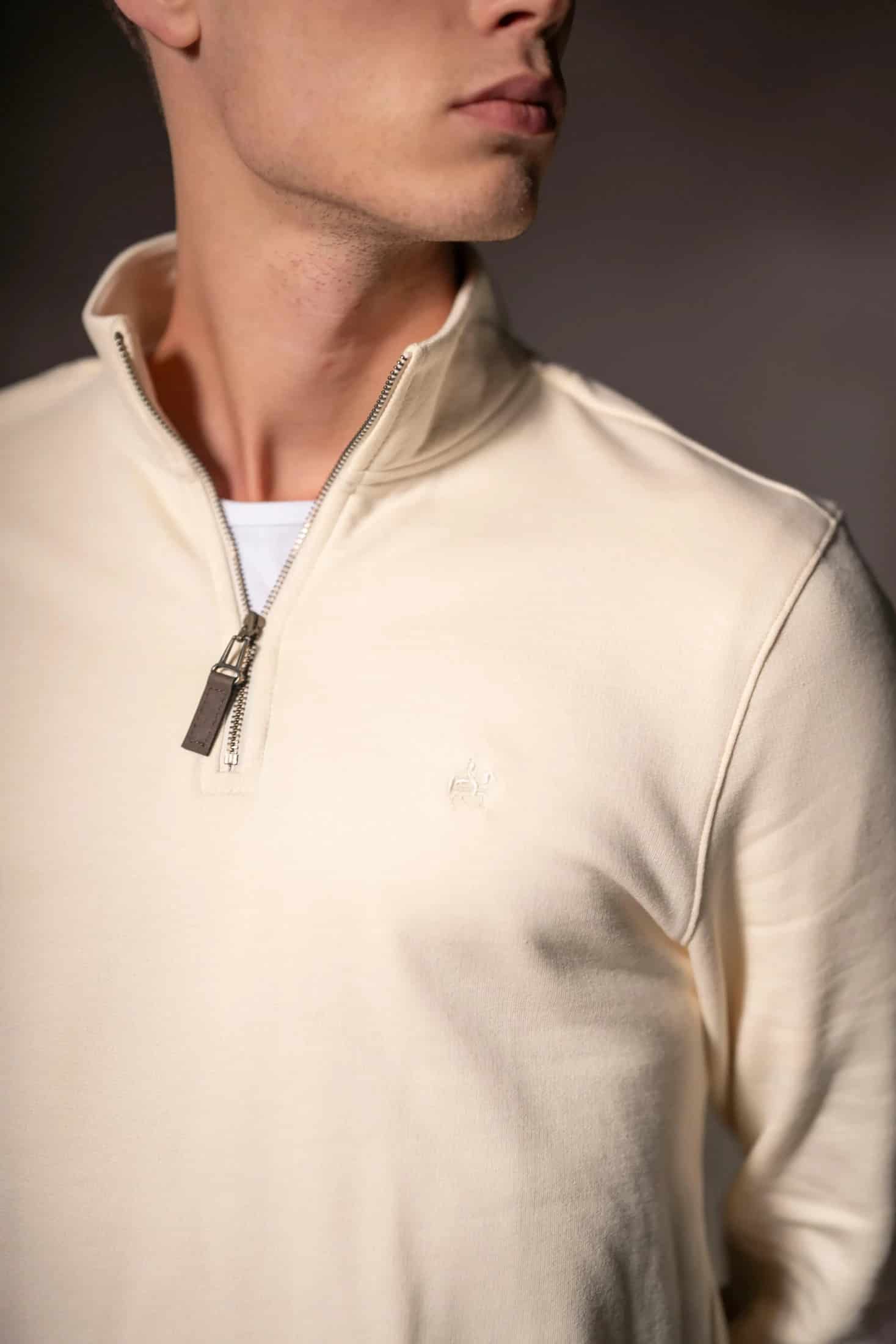 Suéter Halfzip Varenna Hombre Hueso - miniatura 3