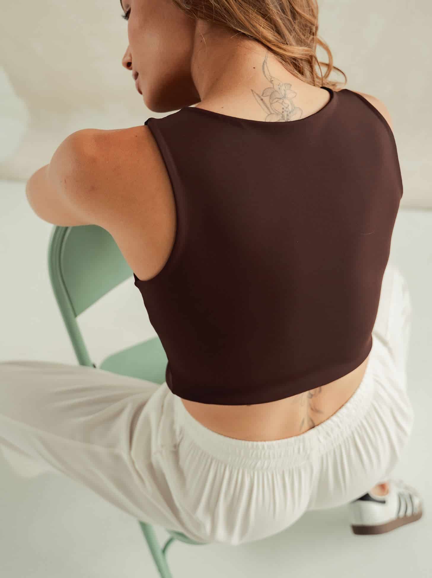 Crop top Soft - Mocca - miniatura 2