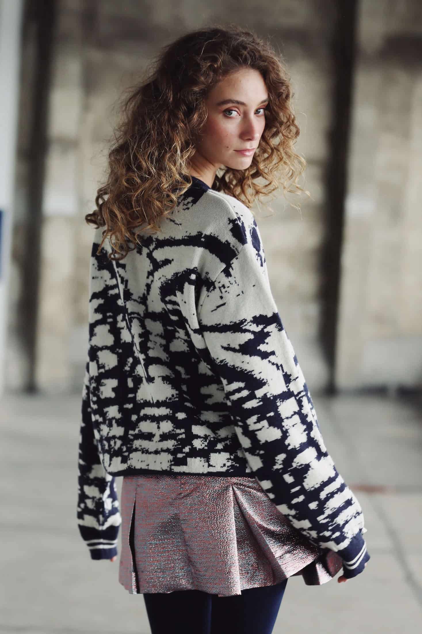 FIORELLA BLUE SWEATER - miniatura 3