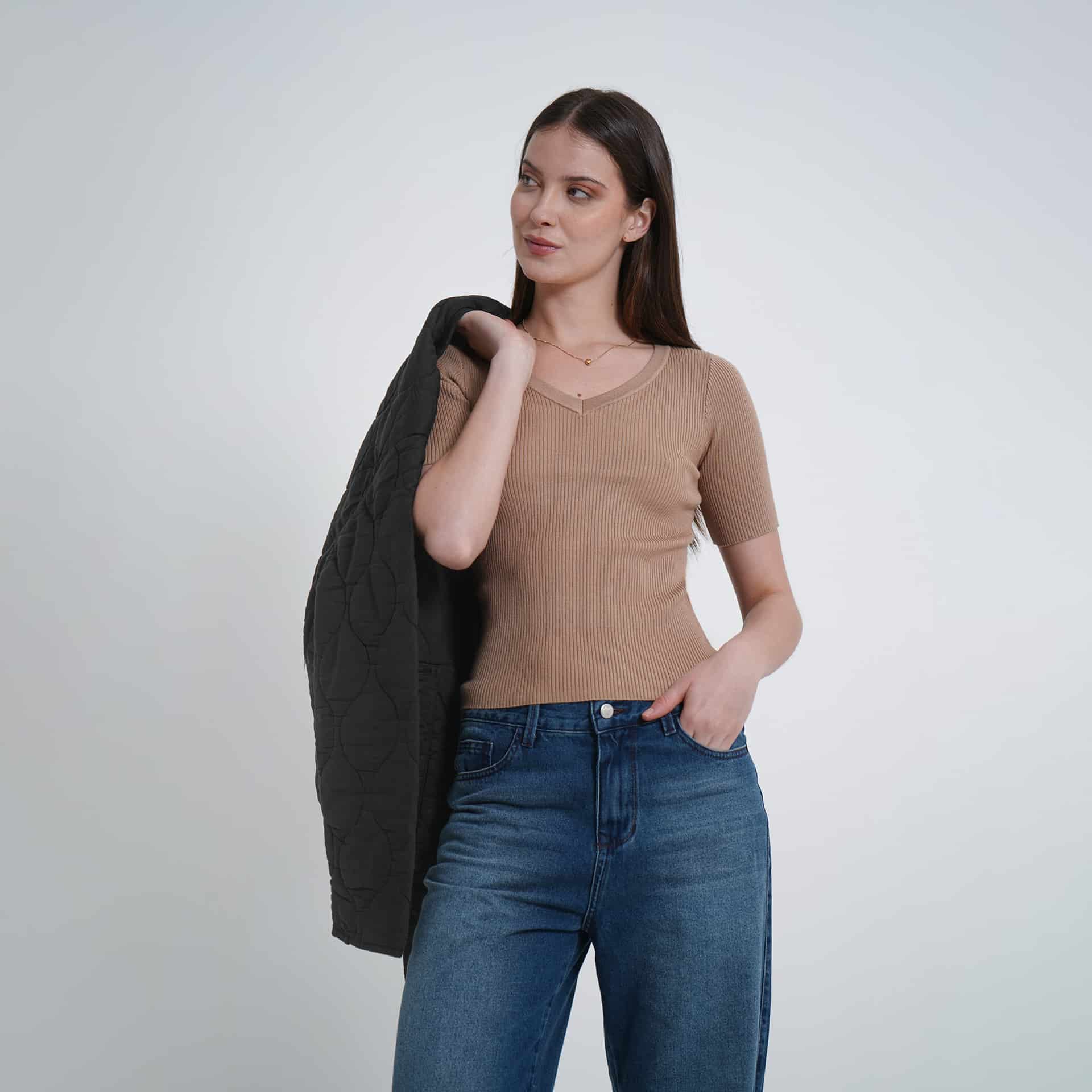 Sweater canale cuello alto manga corta - miniatura 21