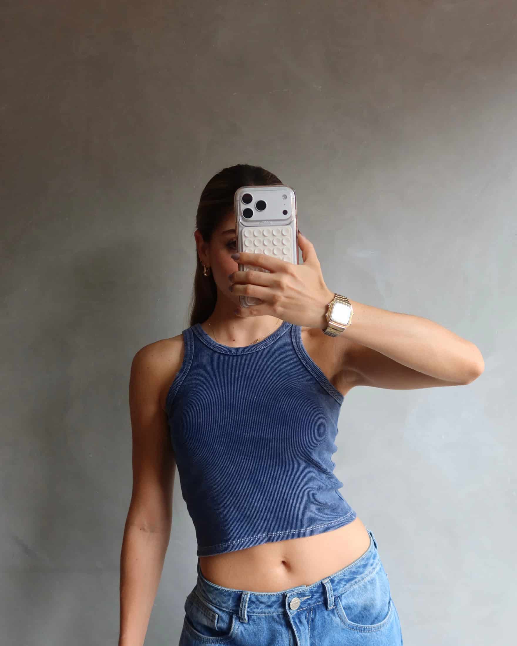 TANK TOP WASHED AZUL - miniatura 2