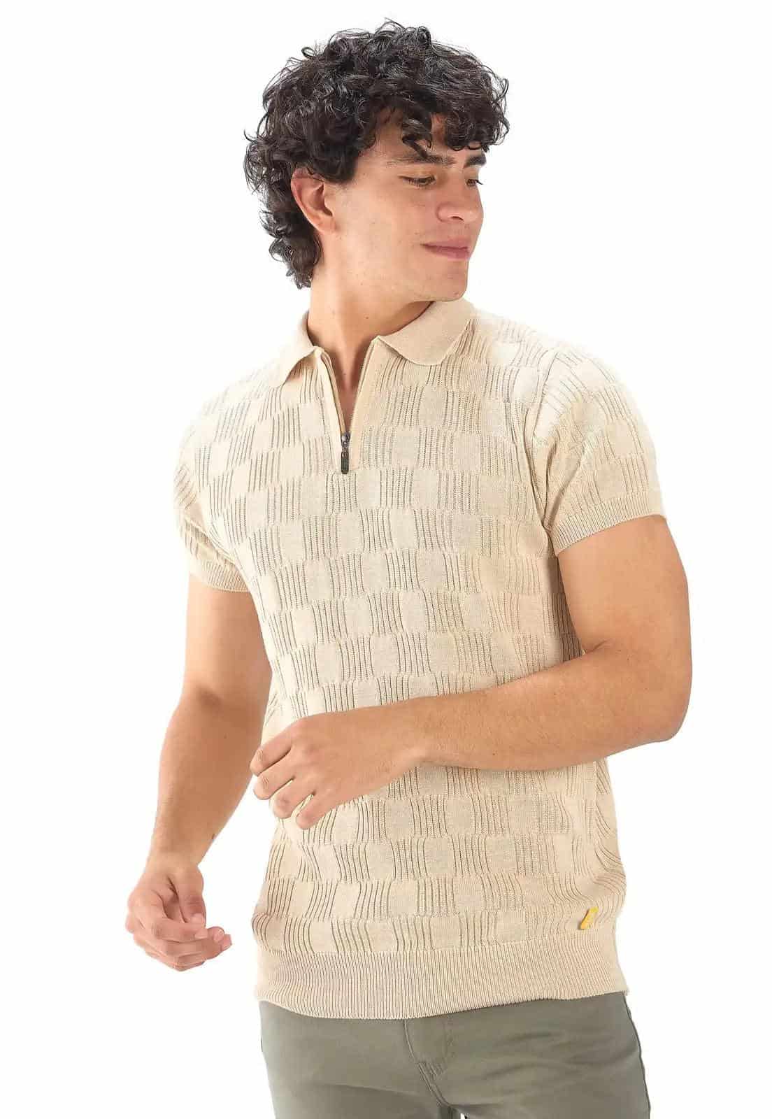 Camiseta Polo Cuadro Canales Cremallera - miniatura 2