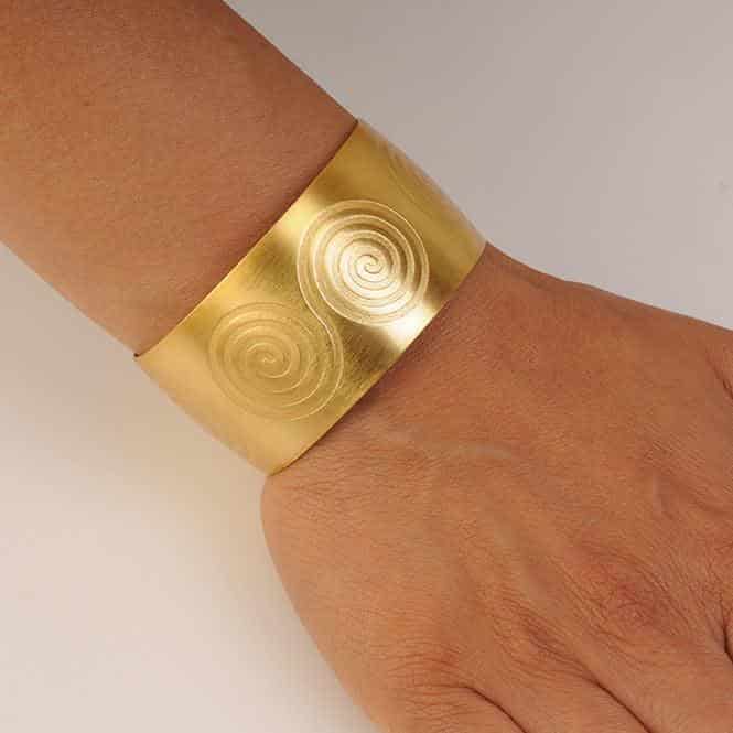 Brazalete de Aro Pictograma Espiral Doble - miniatura 2