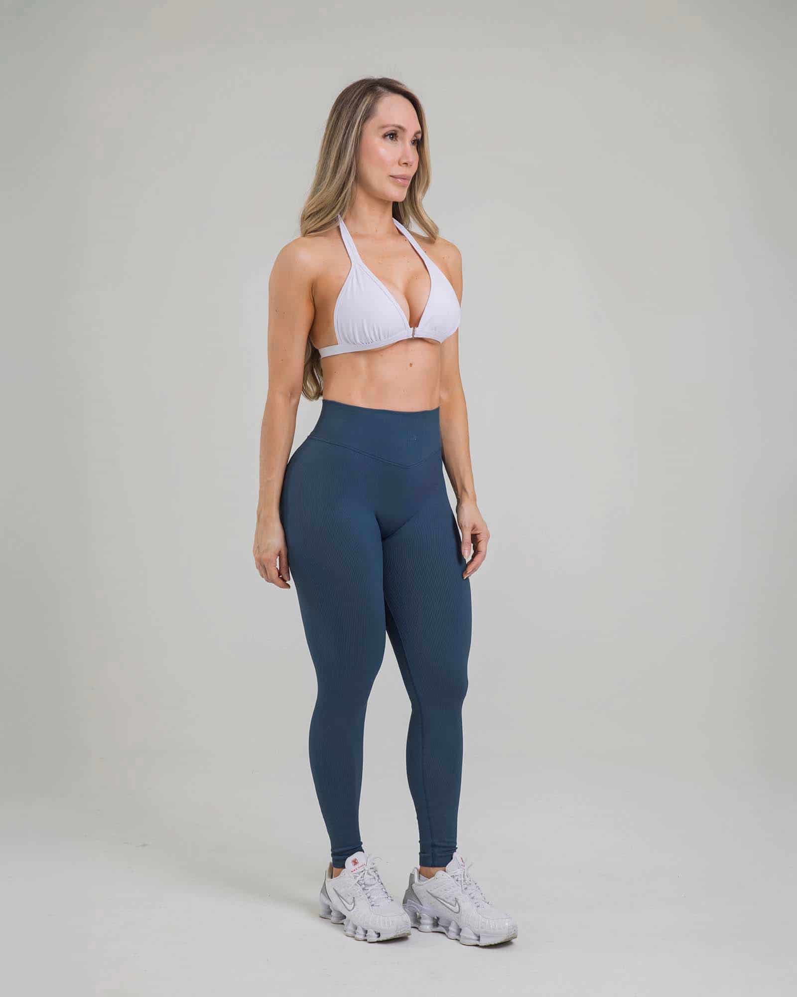 Leggings contour seamless azul navy outdoor FIBER - miniatura 2