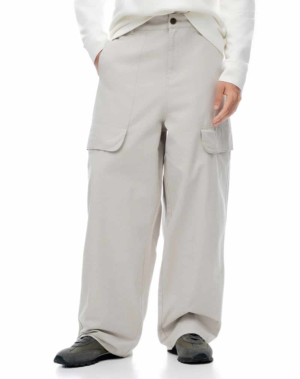 Pantalón tiro medio regular habano hombre - miniatura 3